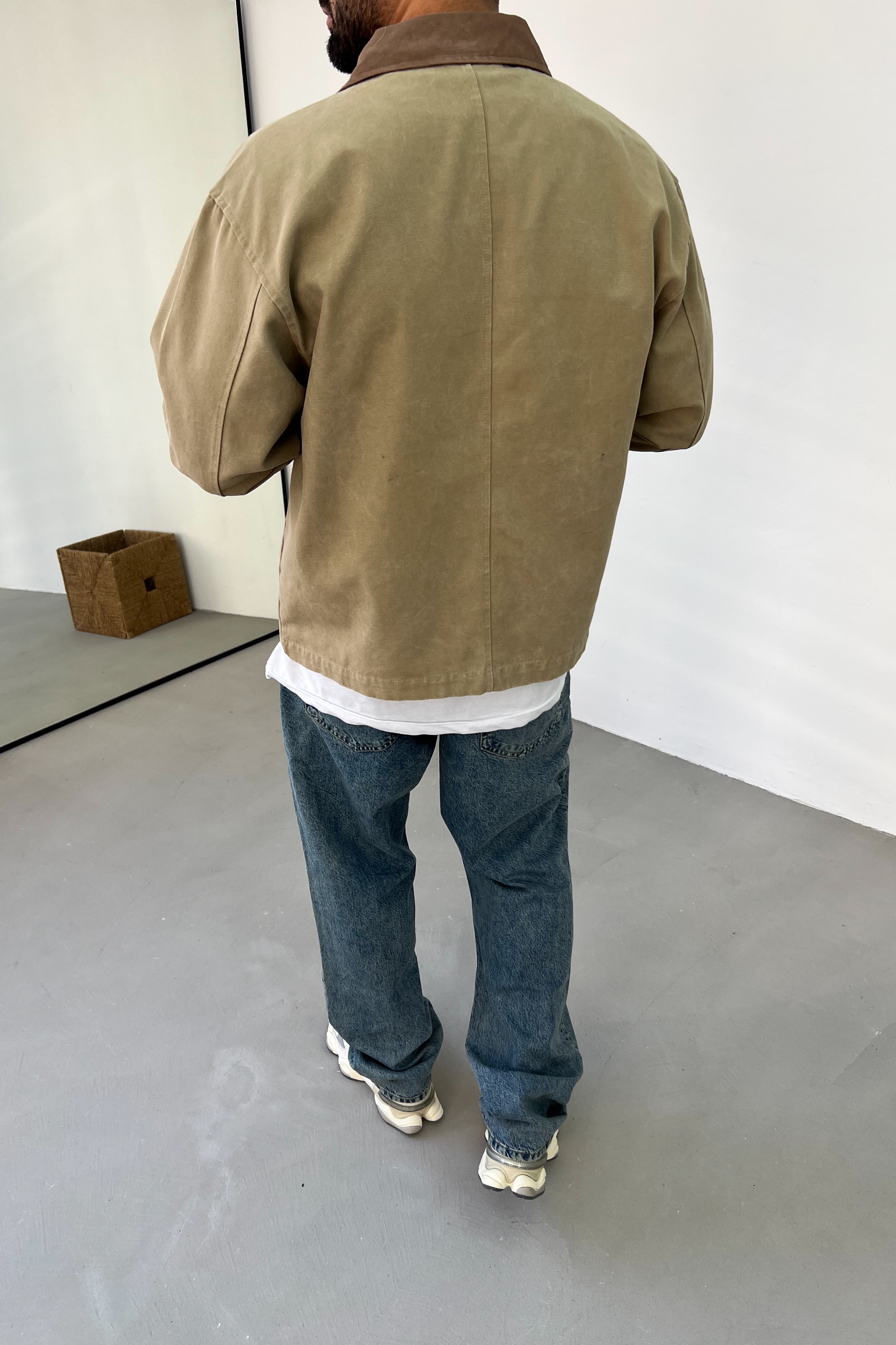 Yıkamalı Gabardin Oversize Ceket 110-07