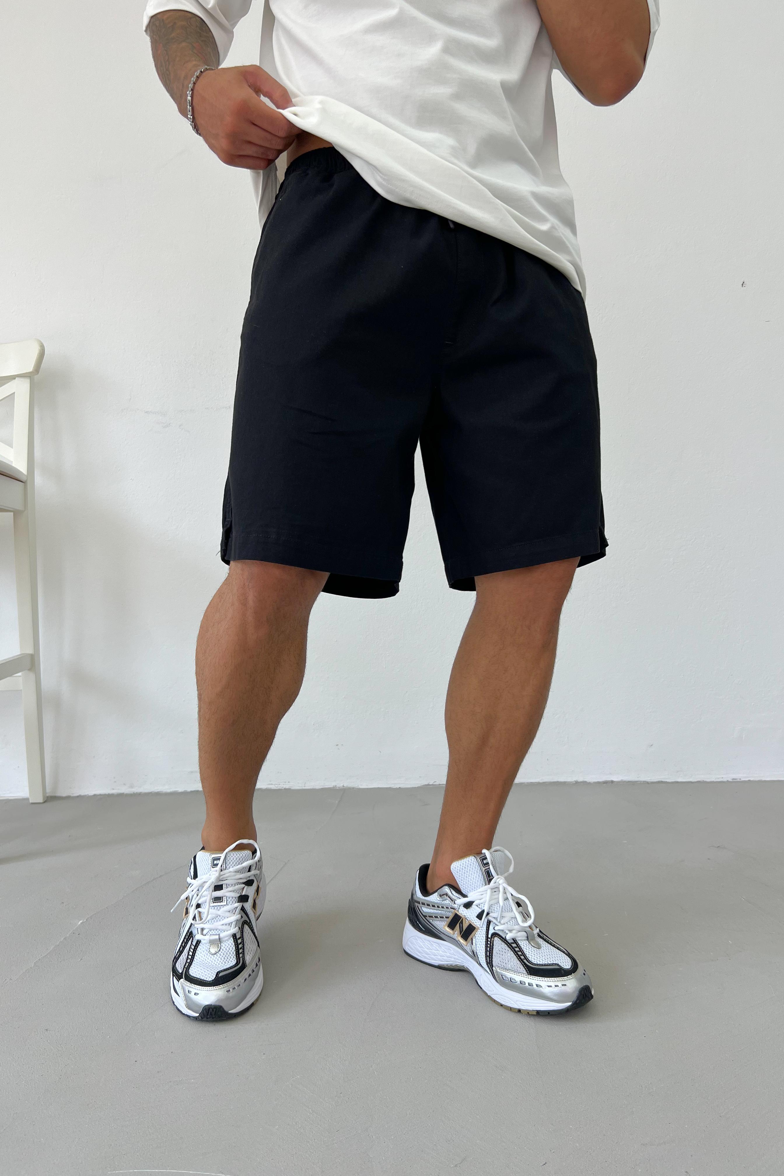 Gabardin Basic Şort G16827 - Siyah