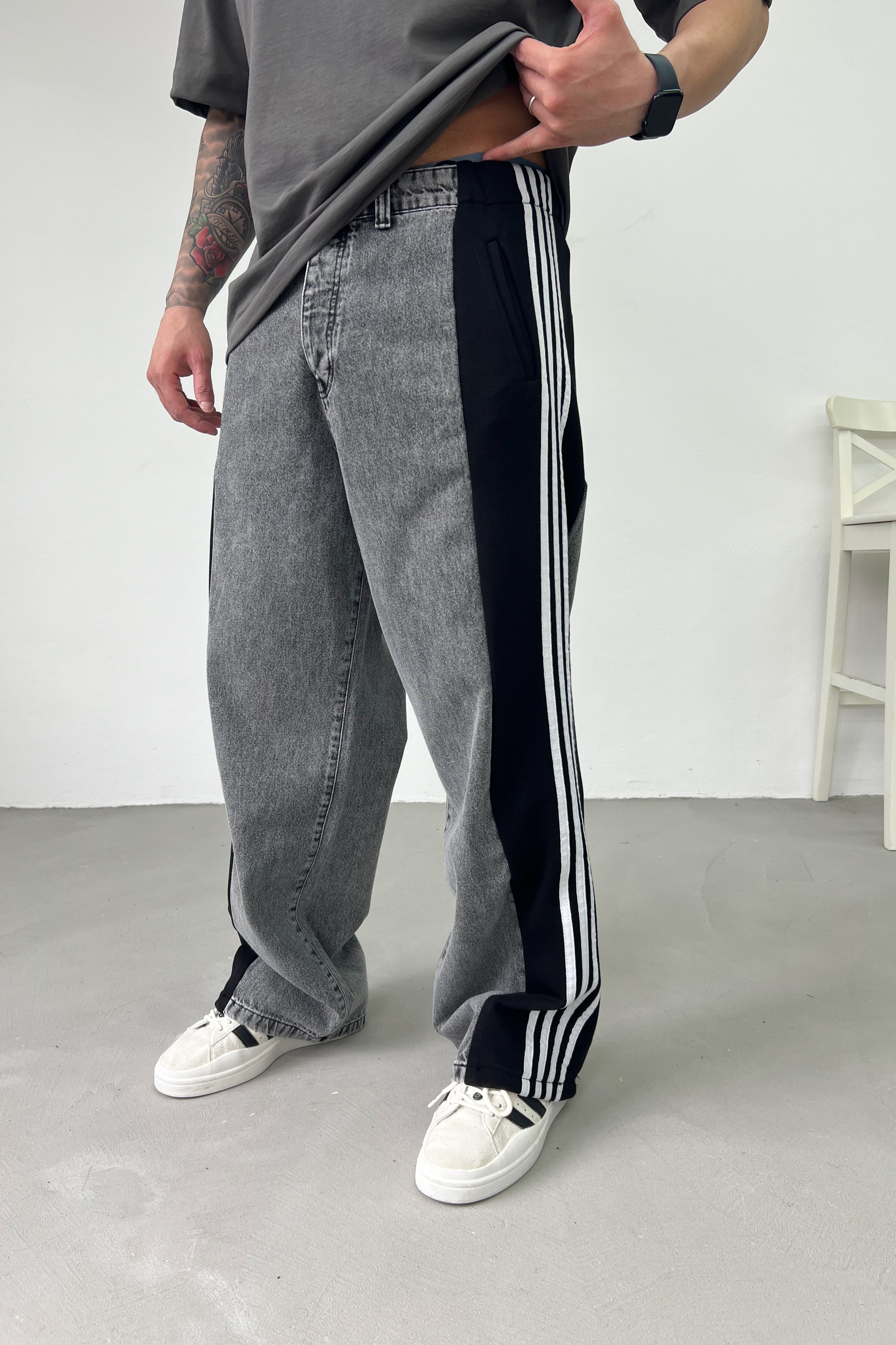 Şerit Detaylı Baggy Pantolon 16575