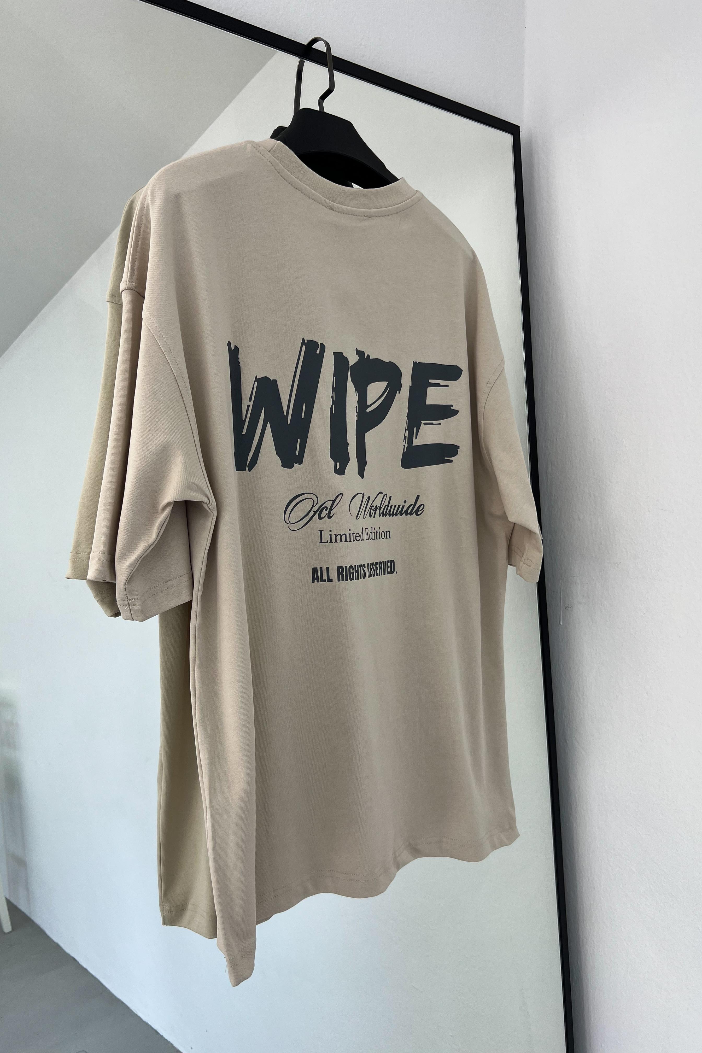 Wipe Baskılı Oversize Tshirt 20-51