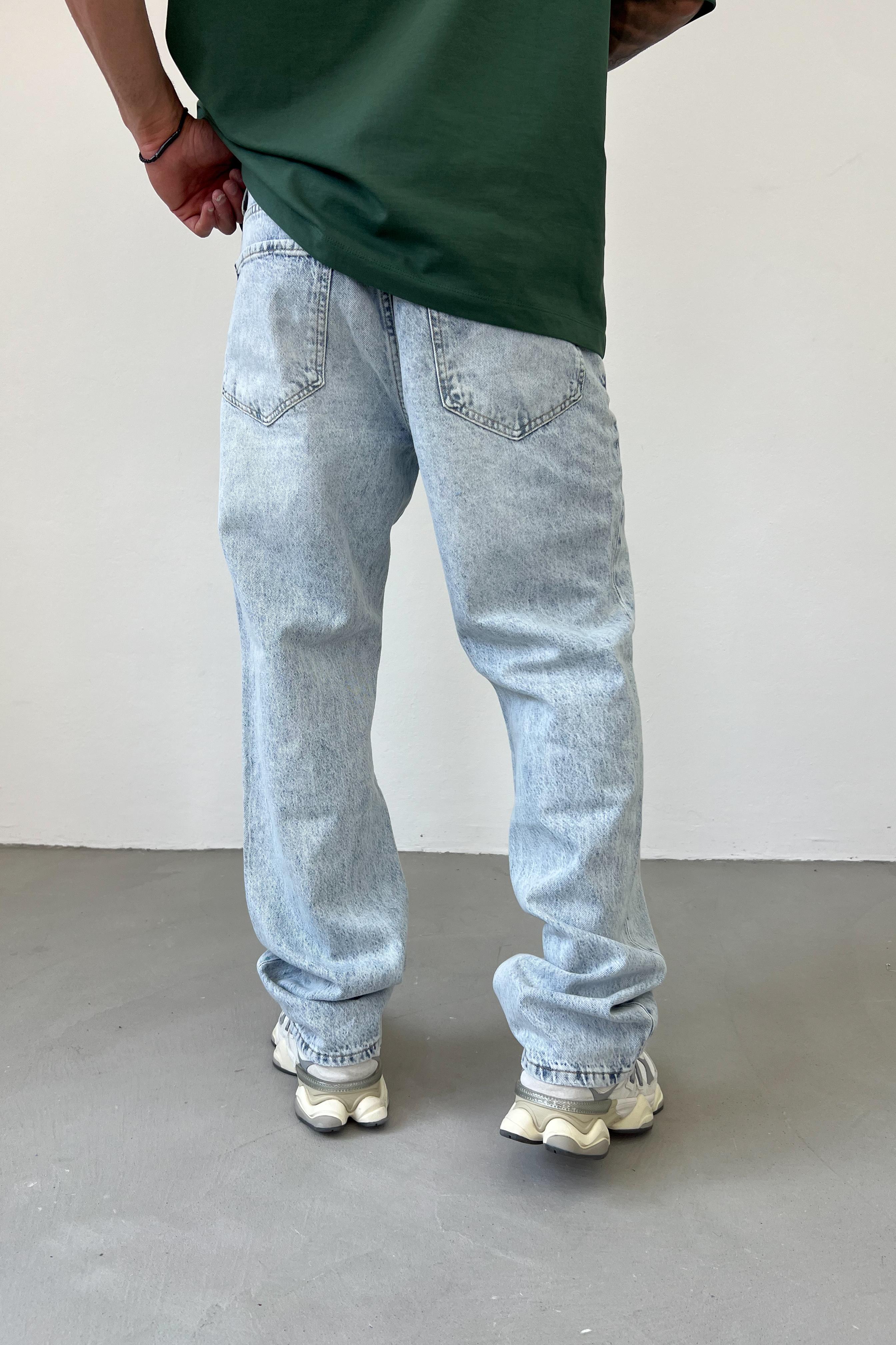 Buz Mavi Baggy Pantolon 16716-STD