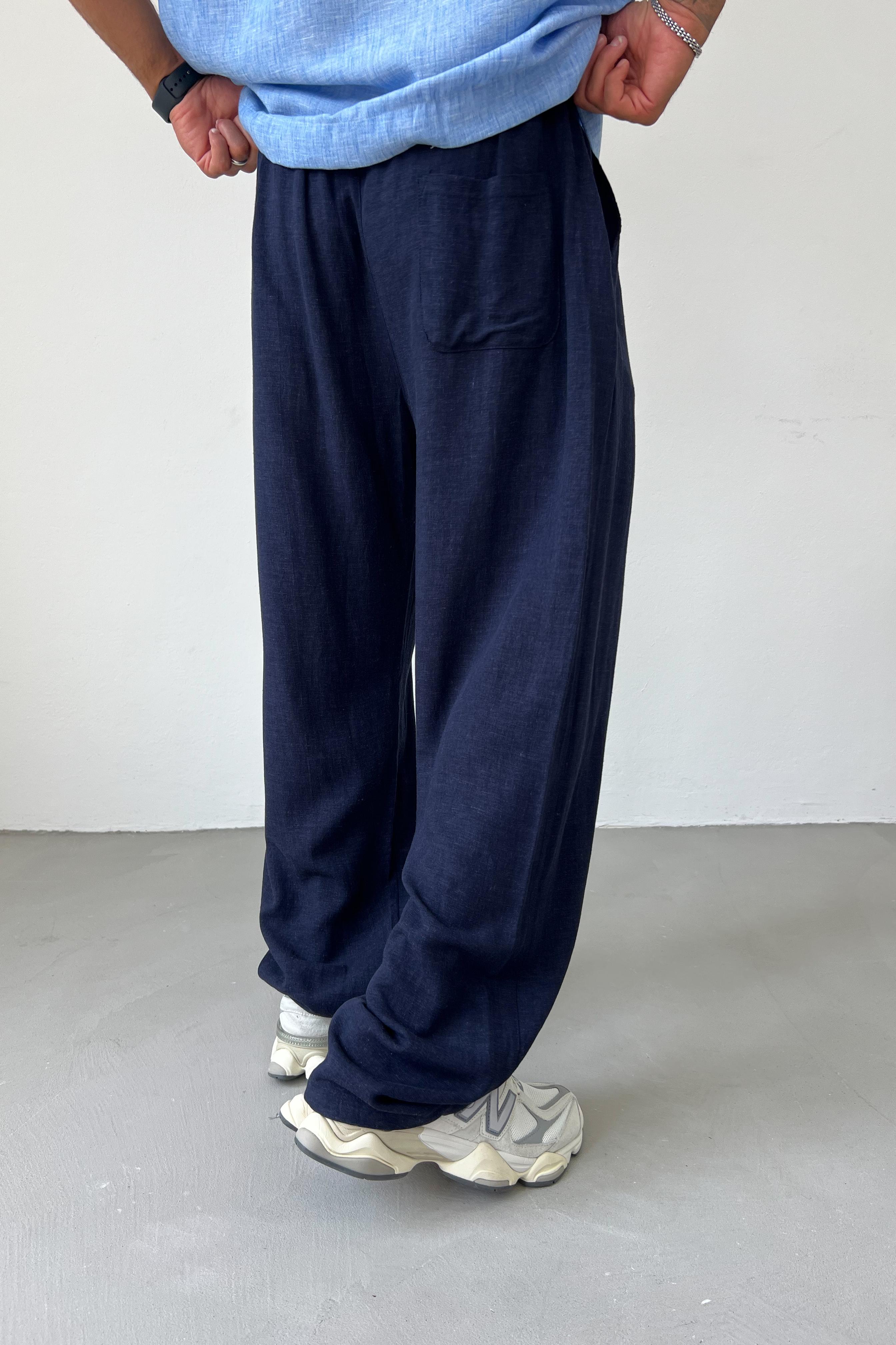 Viskon Keten Baggy Pantolon 1225