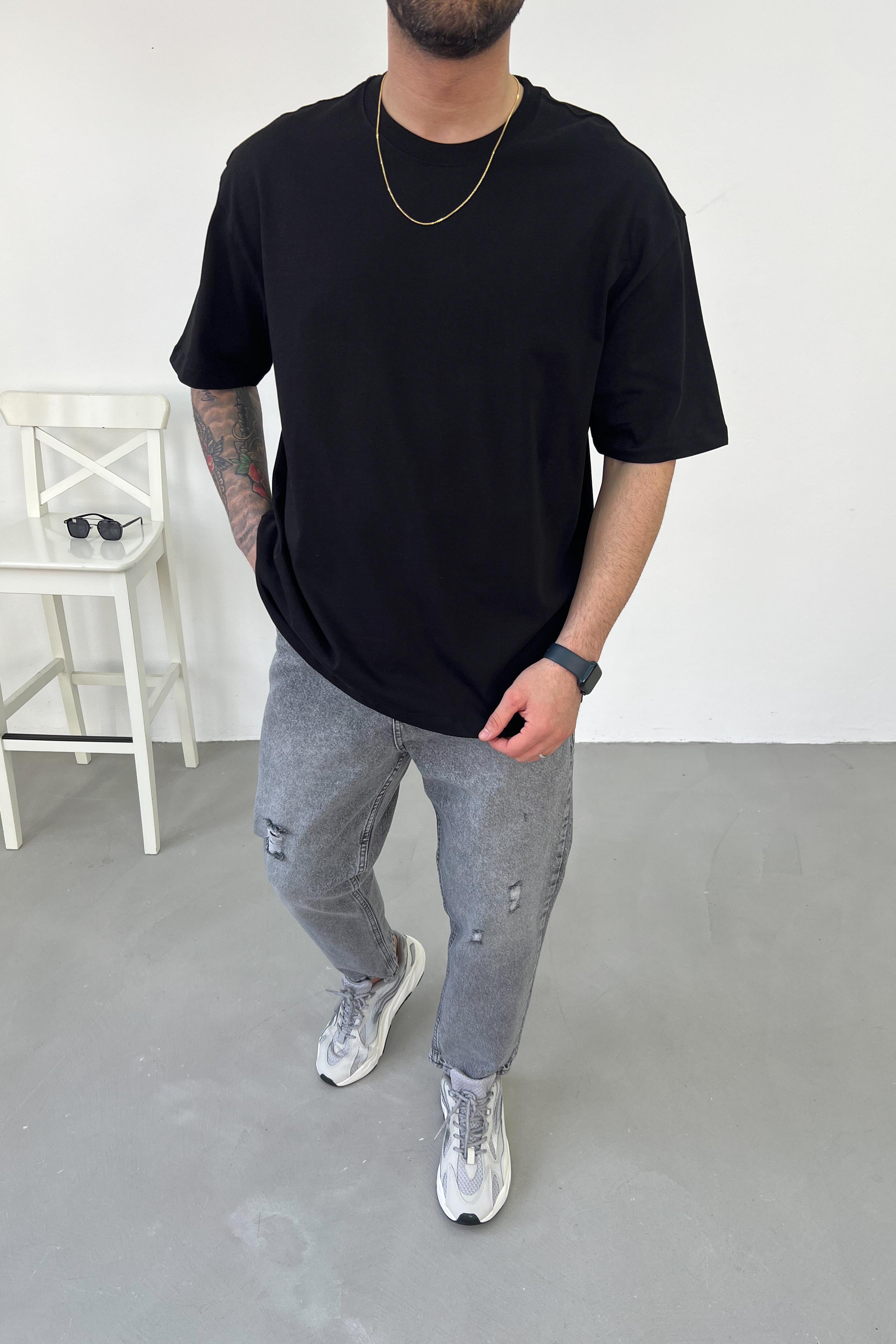 Oversize Basic Kalın Tshirt 1010