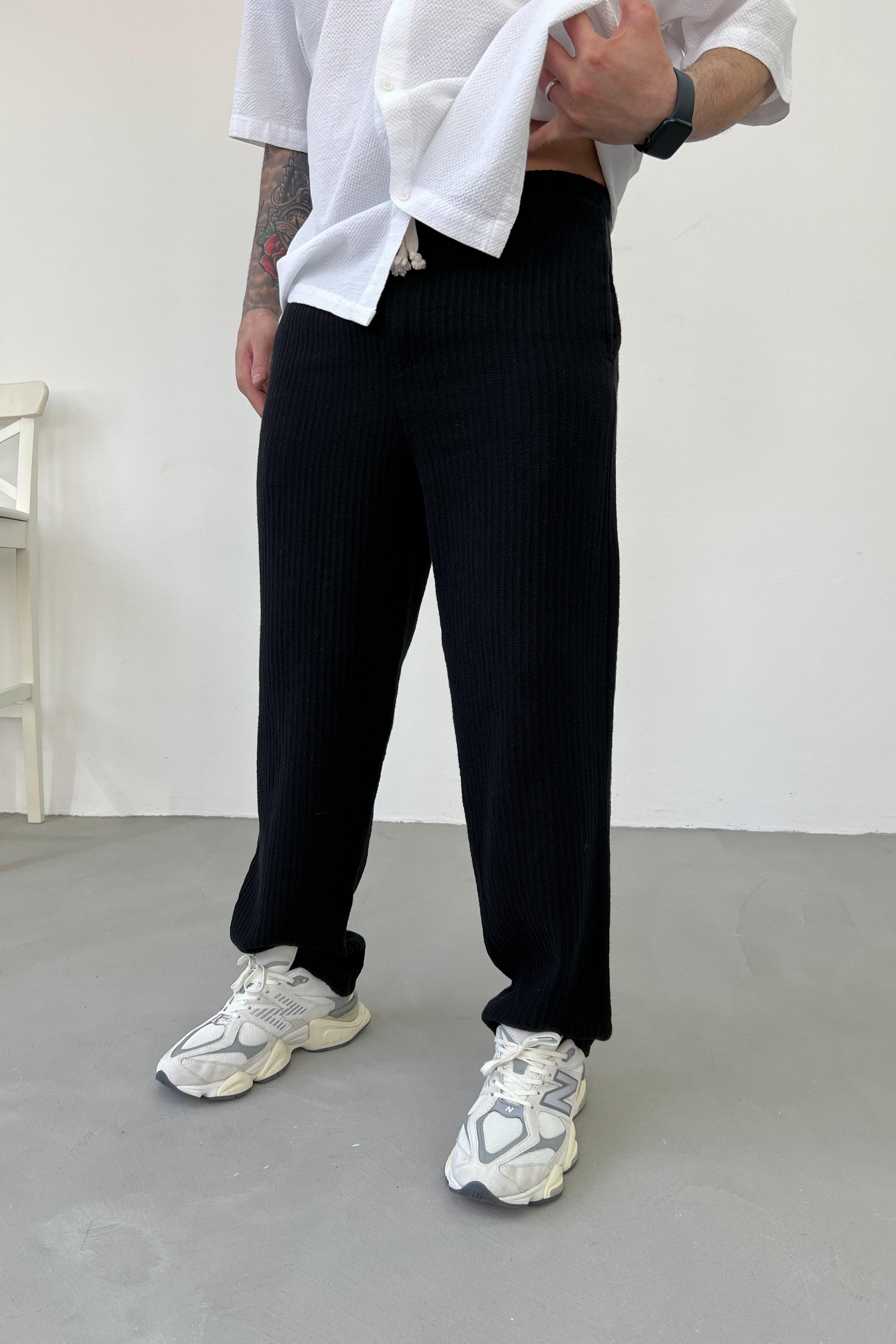 Örme Kumaş Keten Baggy Pantolon 206