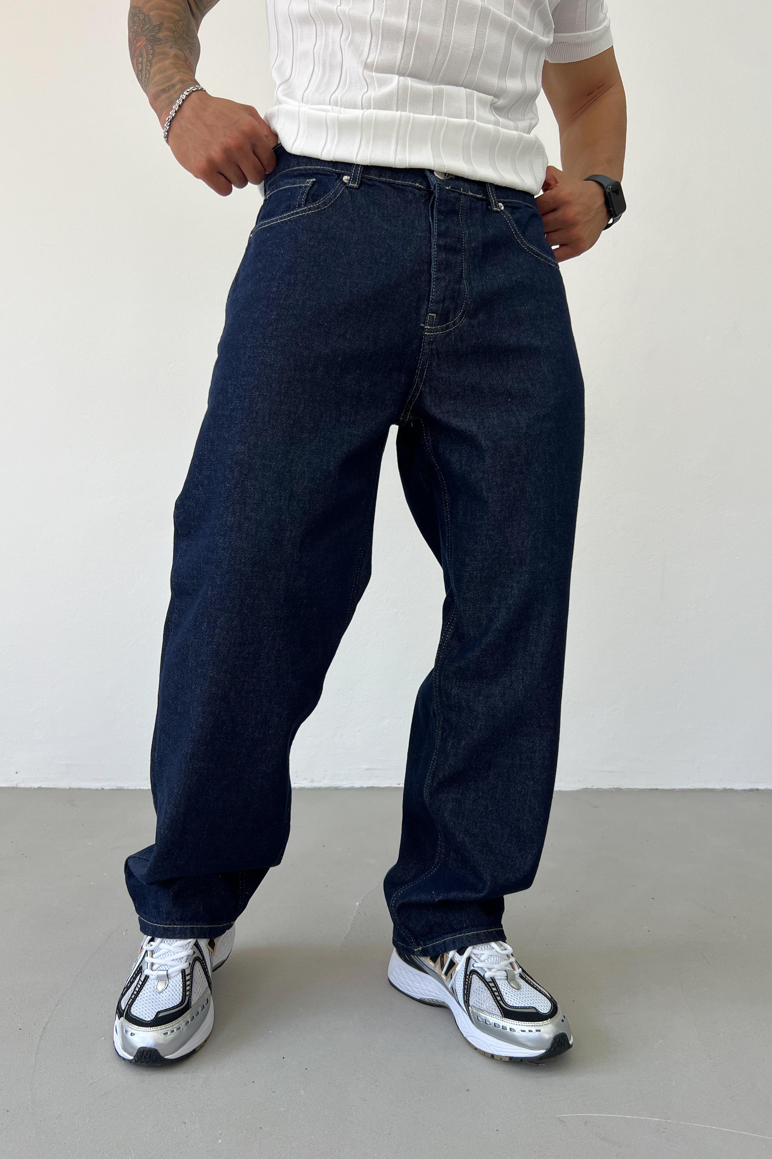 Lacivert Basic Baggy Pantolon 210