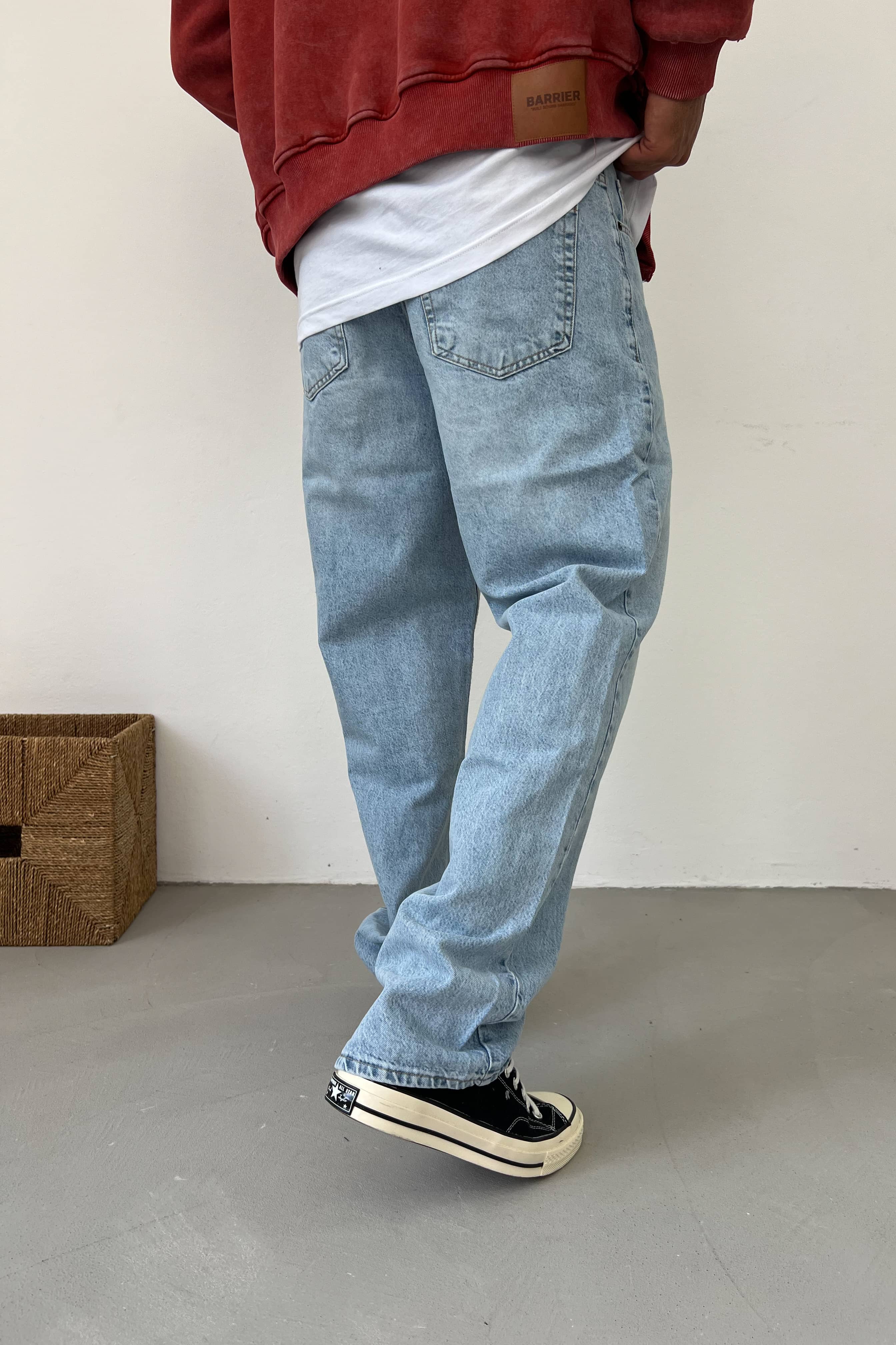 Buz Mavi Baggy Pantolon 7345