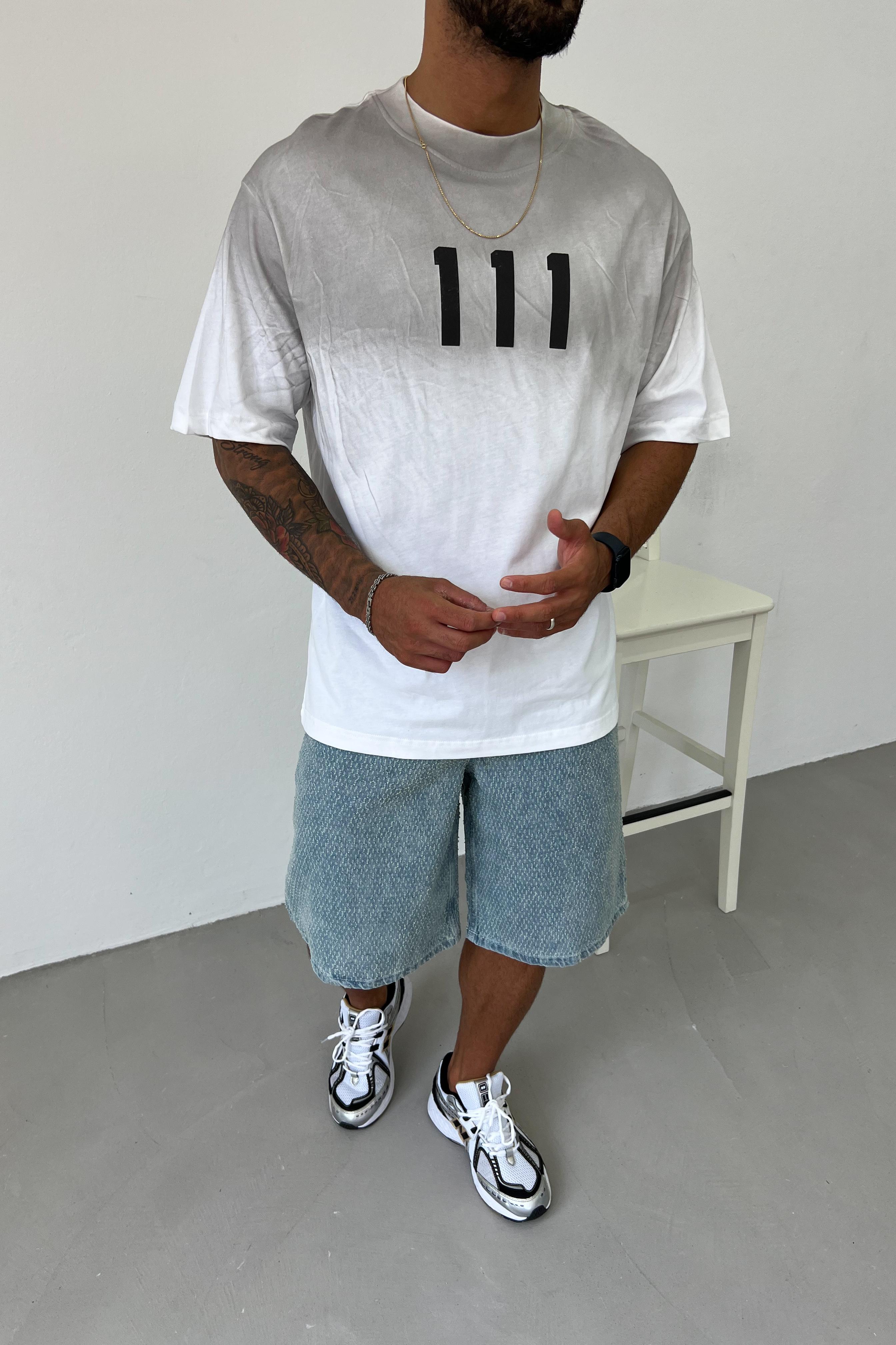 111 Baskılı Oversize Tshirt C050