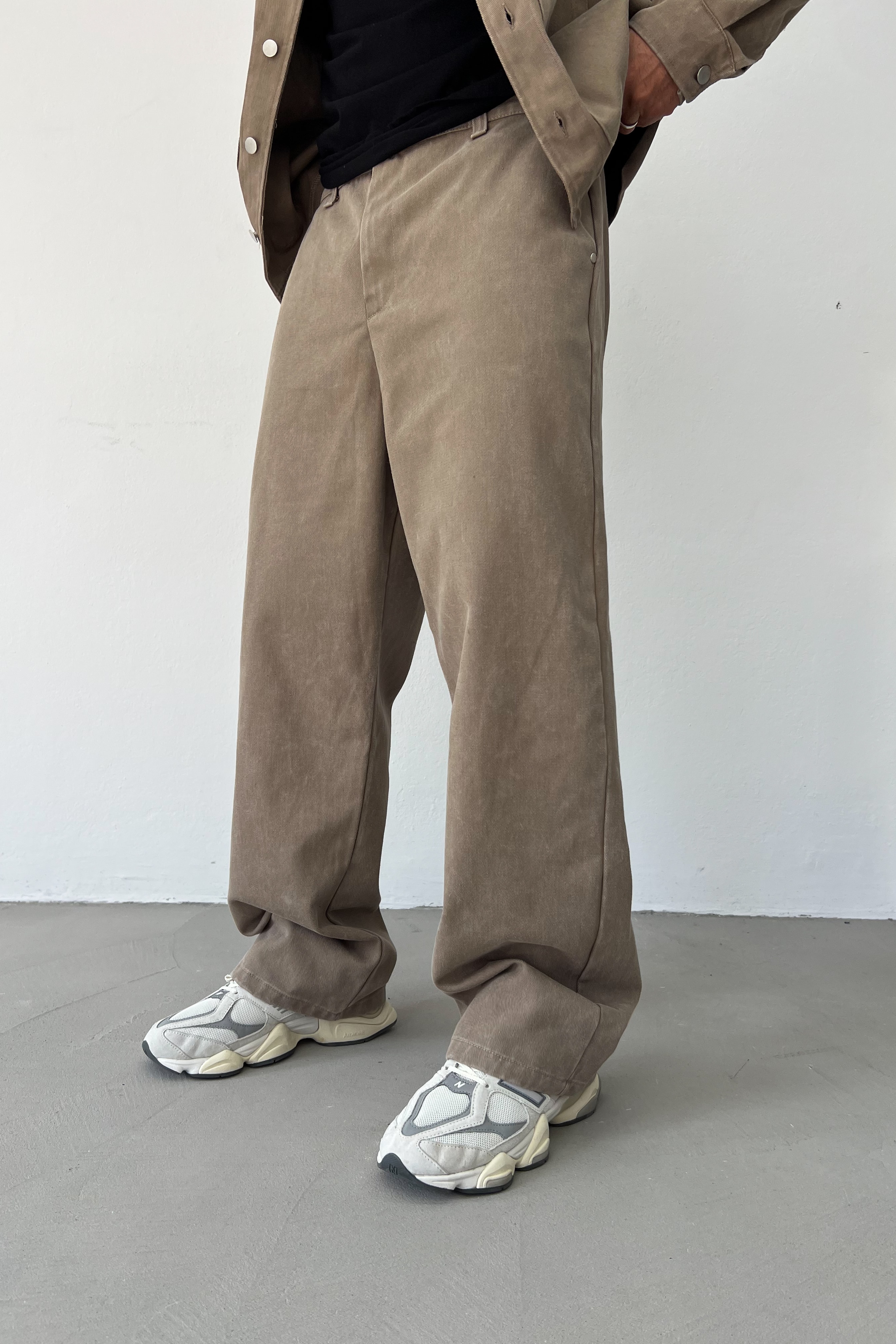 Yıkamalı Basic Oversize Kot Takım 90-04