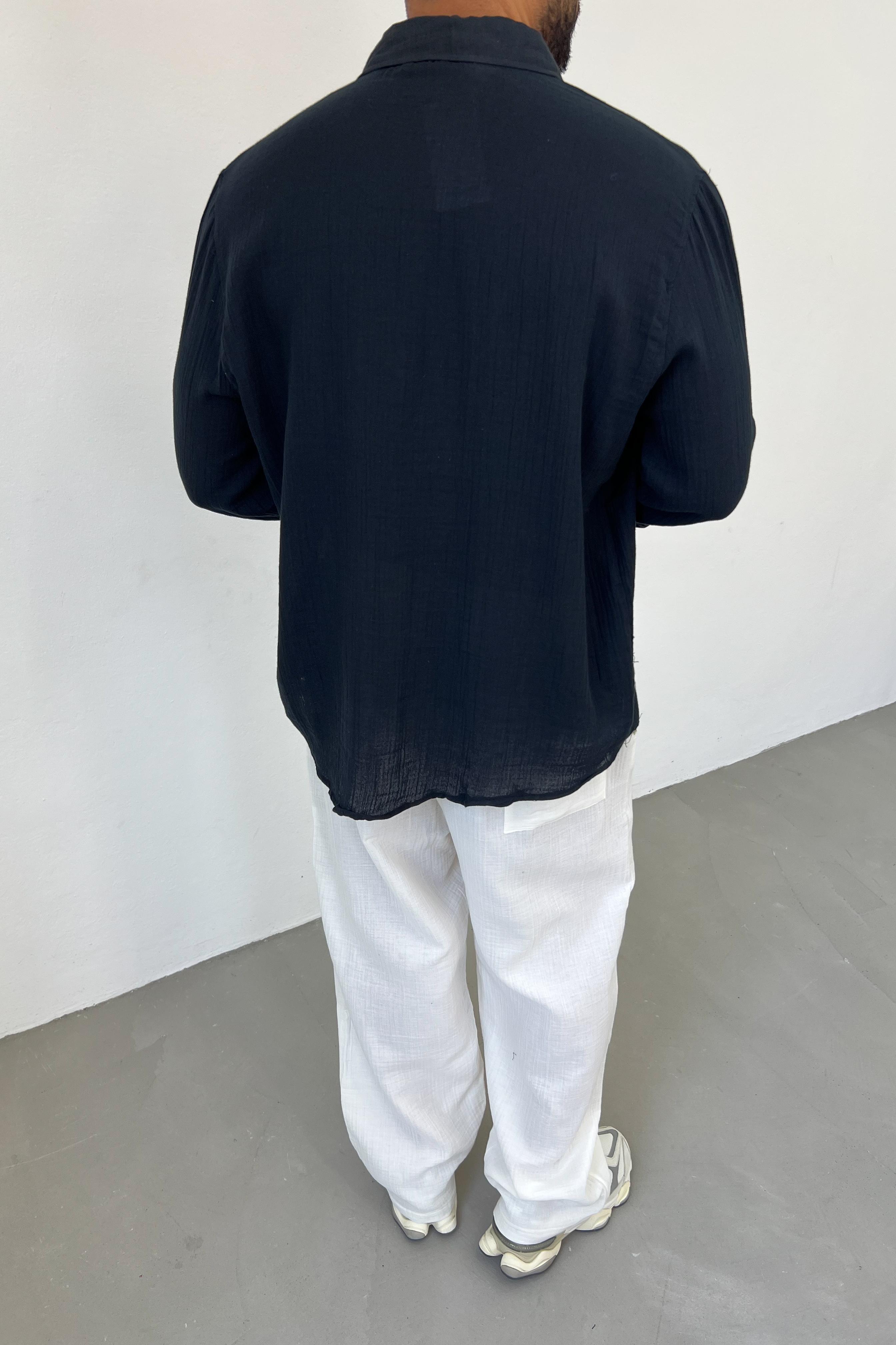 Müslin Kumaş Oversize Gömlek 40-25