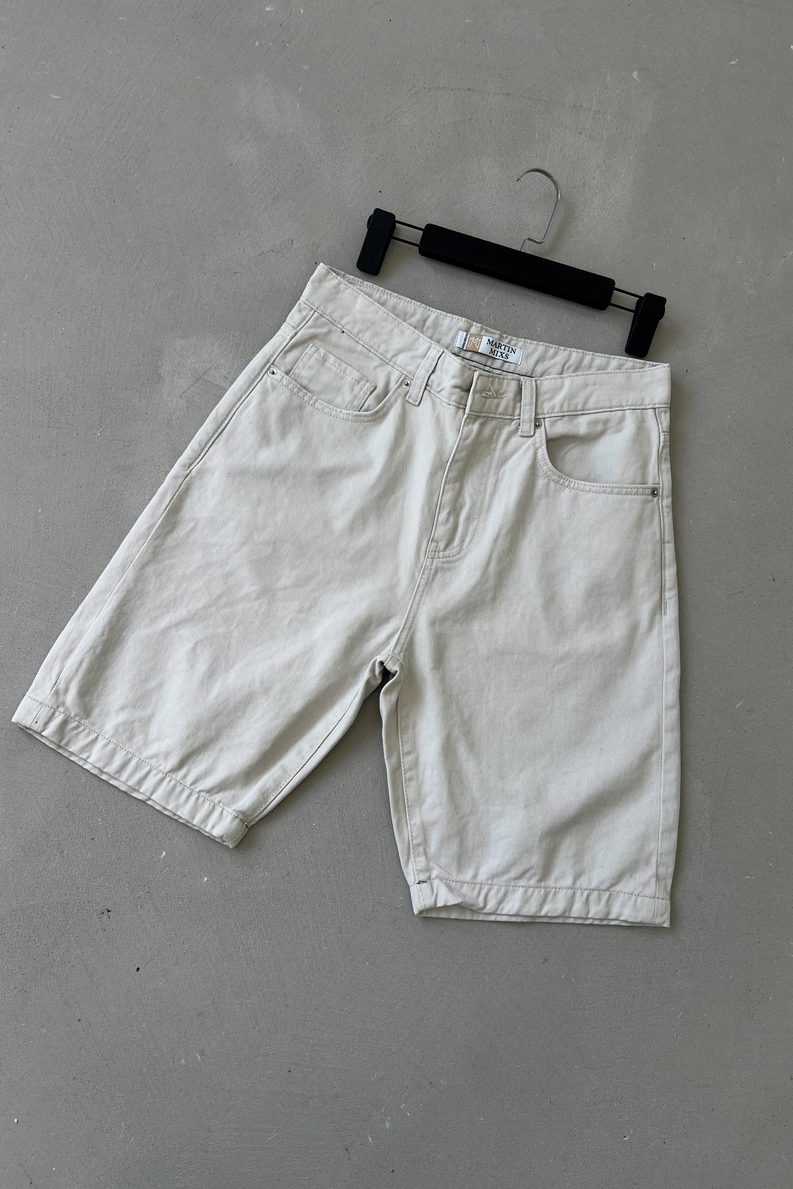 Relaxed Fit Taş Kot Şort 344