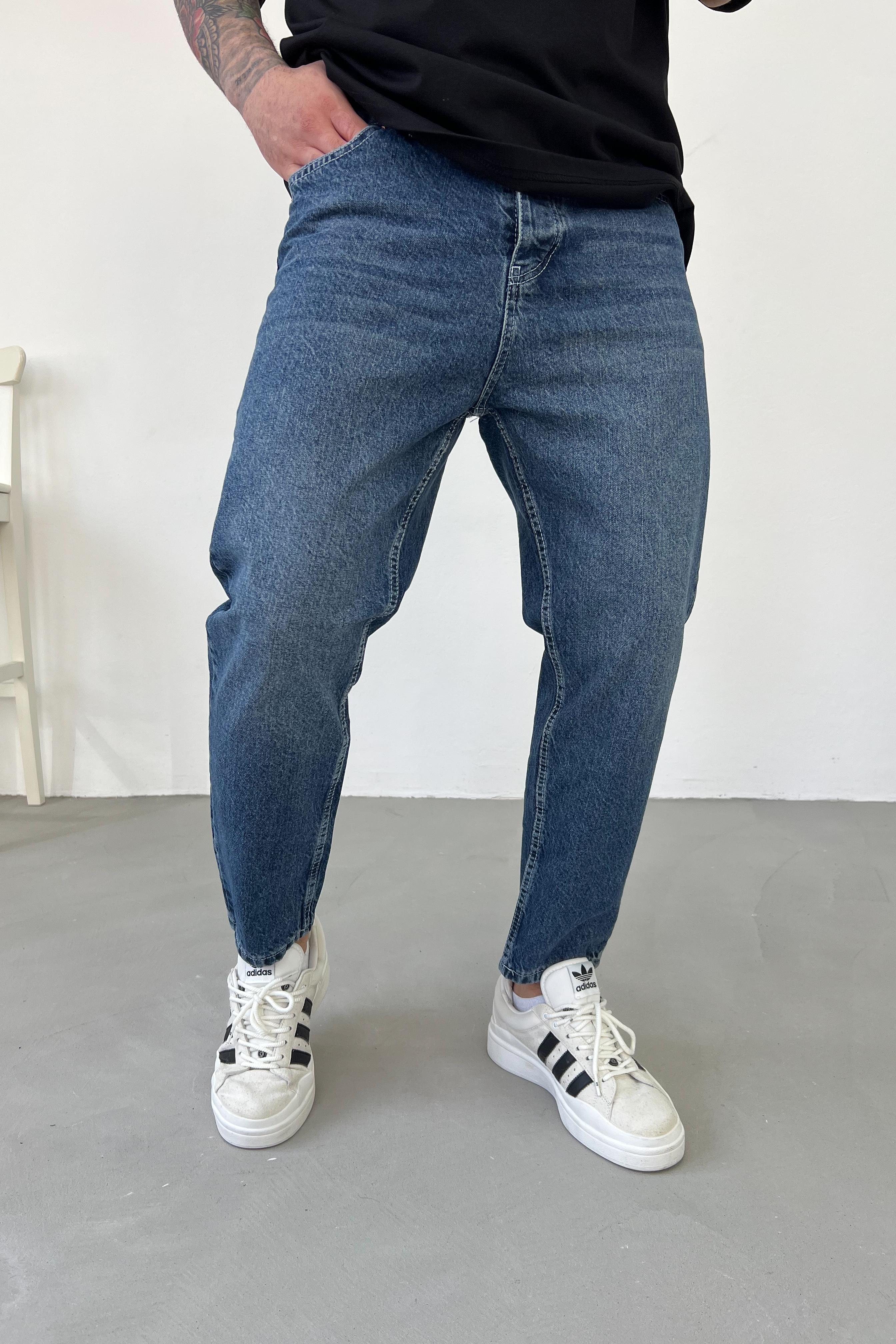 Koyu Mavi Boyfriend Pantolon 2908-2