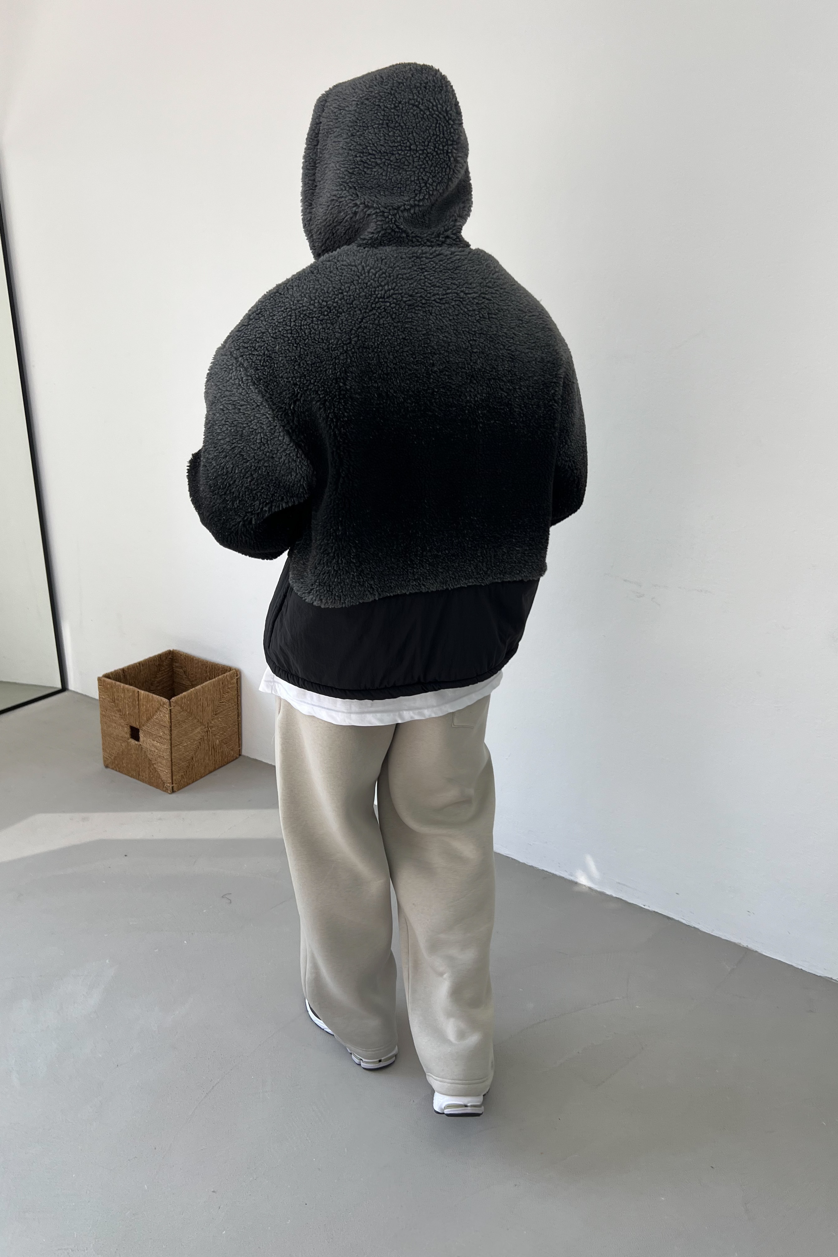 Degrade Garnili Oversize Peluş Ceket 7064