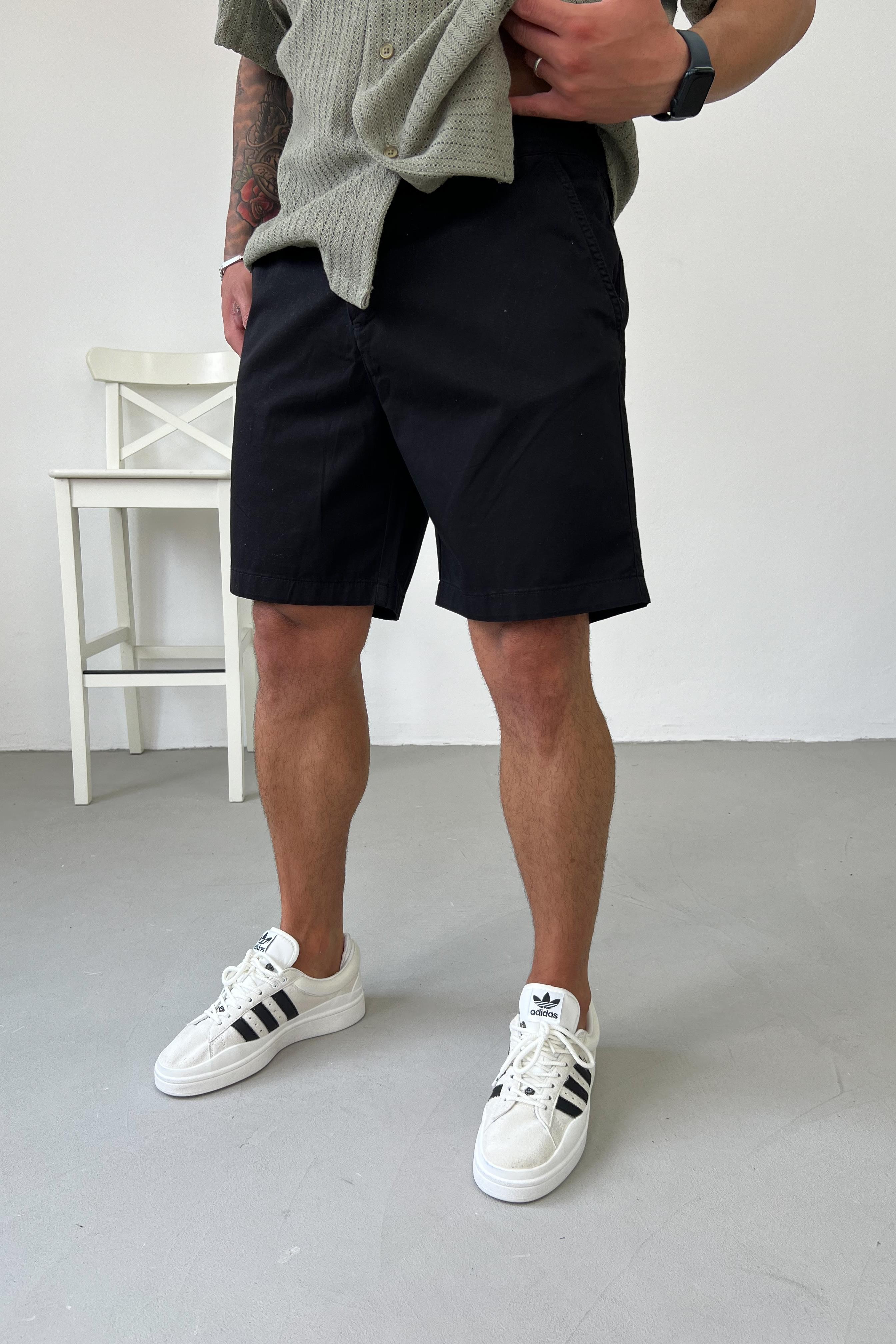 Gabardin Siyah Basic Şort 1983