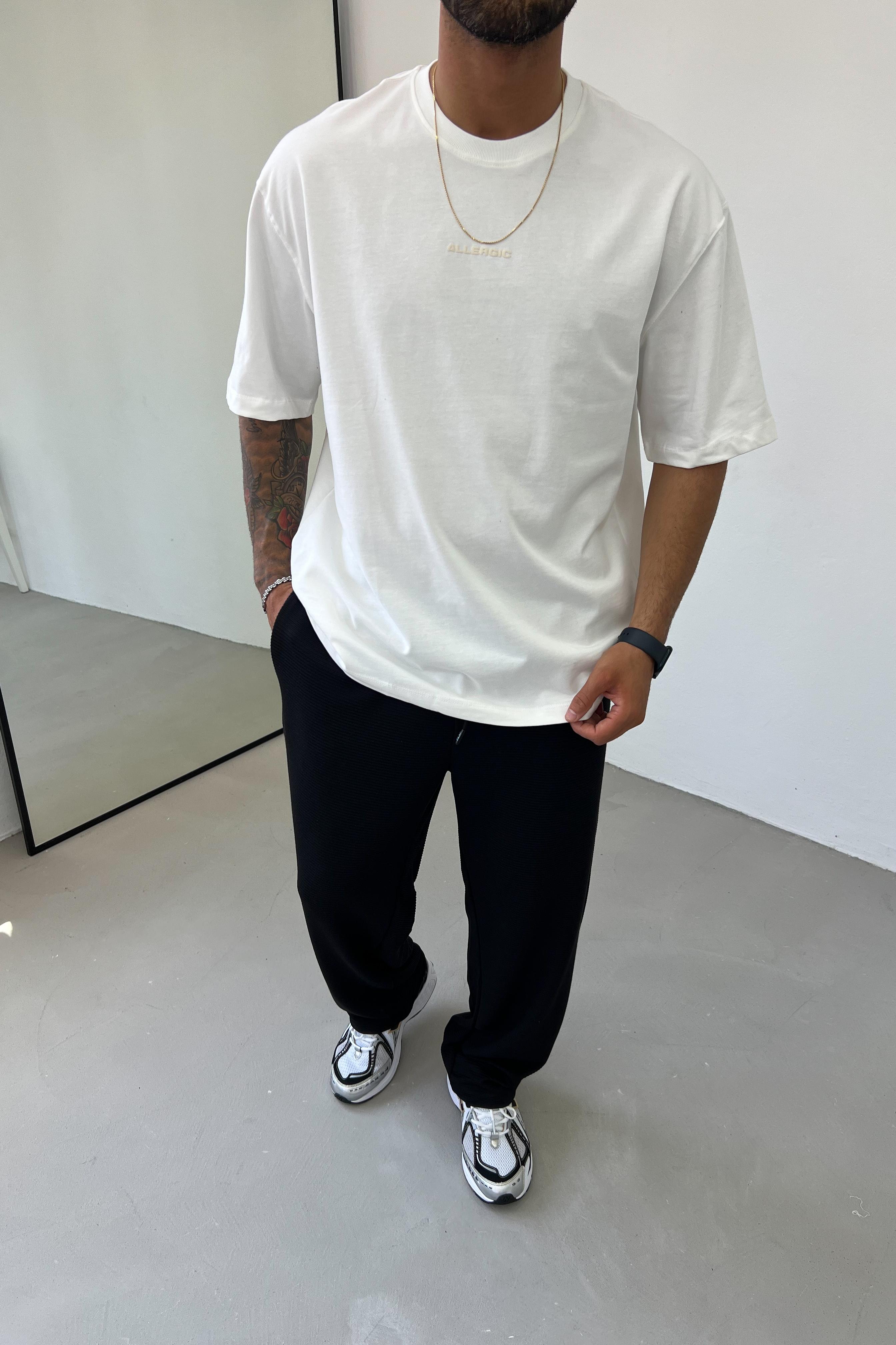 Allergeic Baskılı Oversize Tshirt 1201