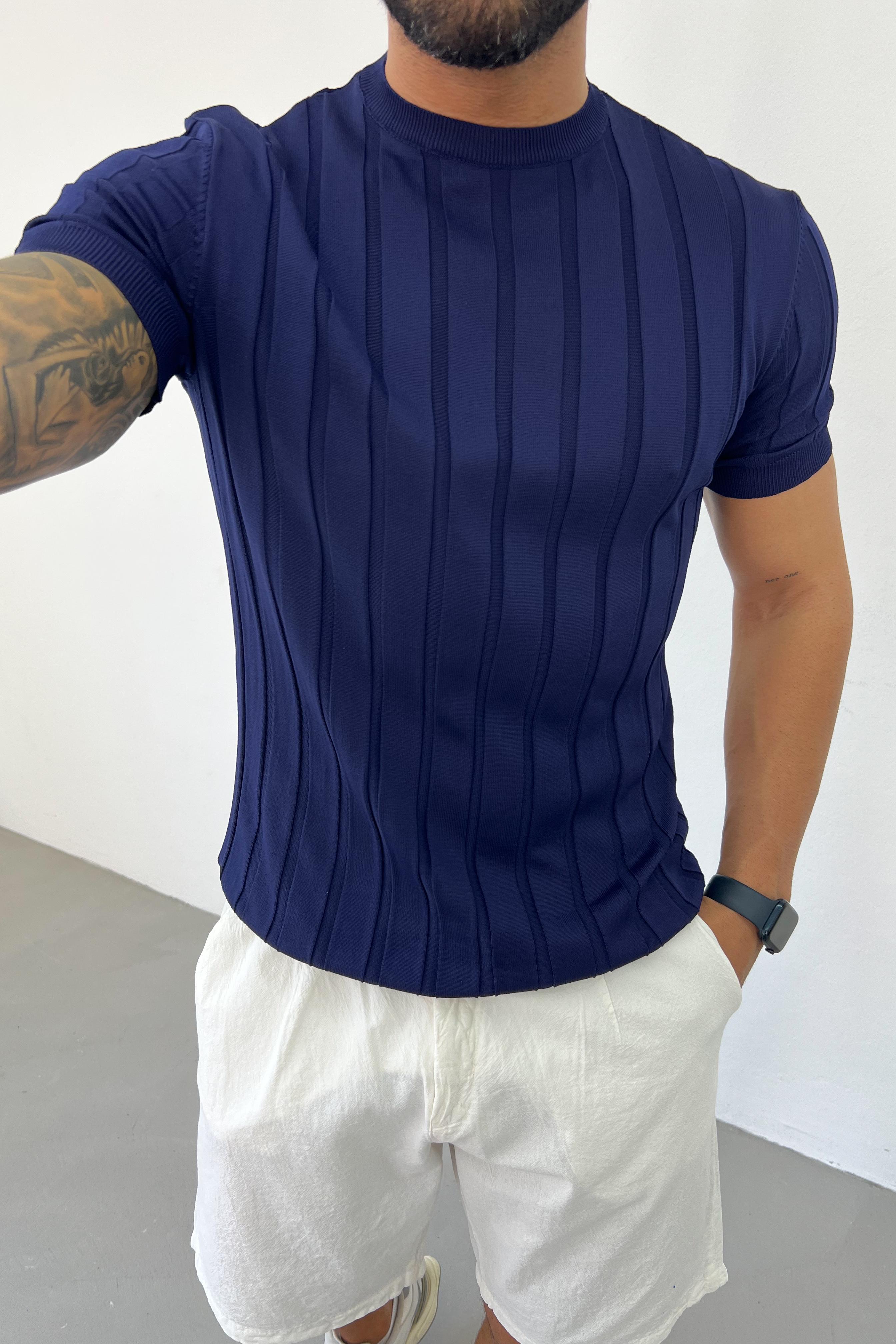 Basic Fitilli Triko 1739 - Lacivert