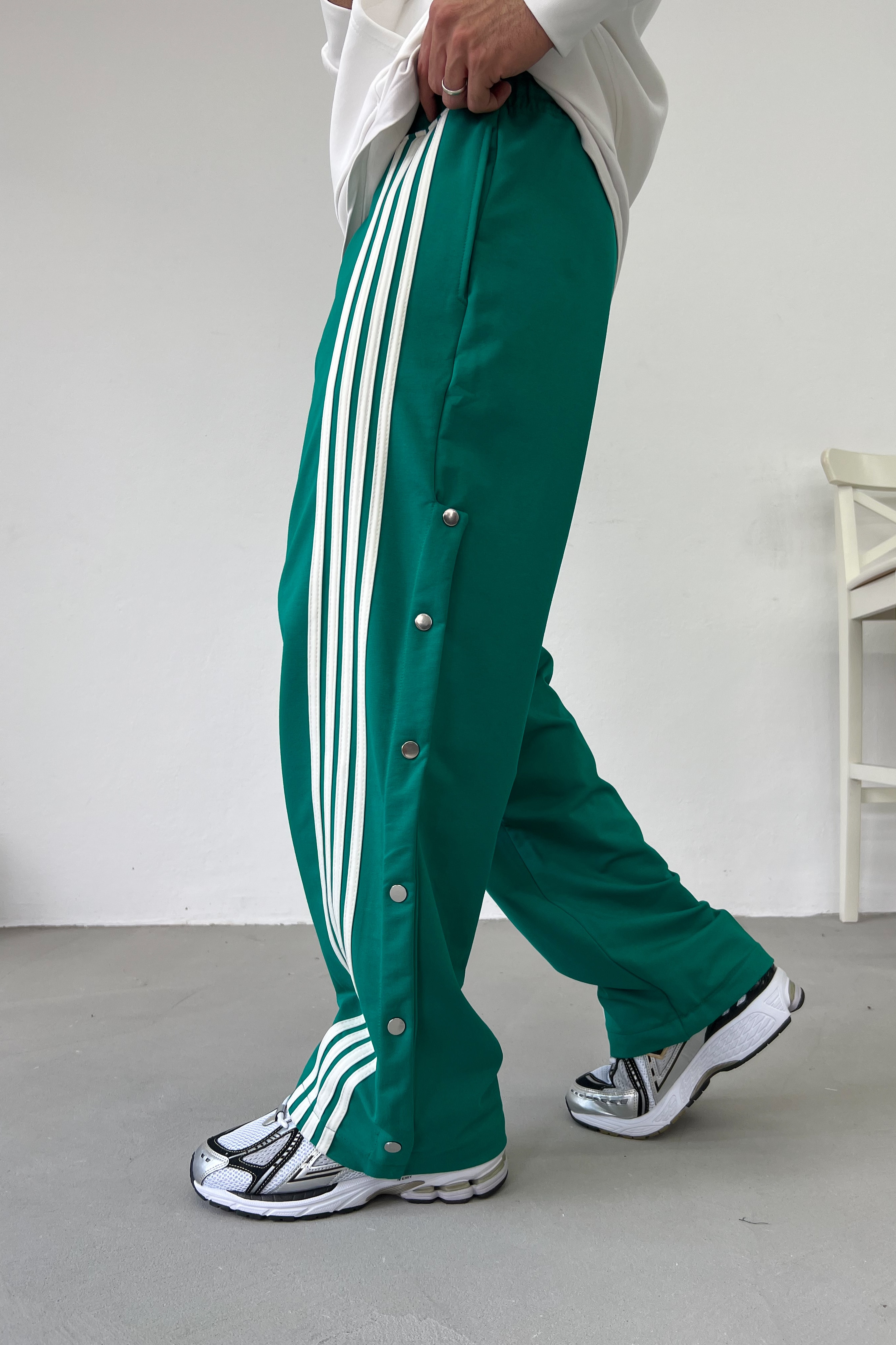 Şerit Detaylı Baggy Eşofman 26K103 - Yeşil