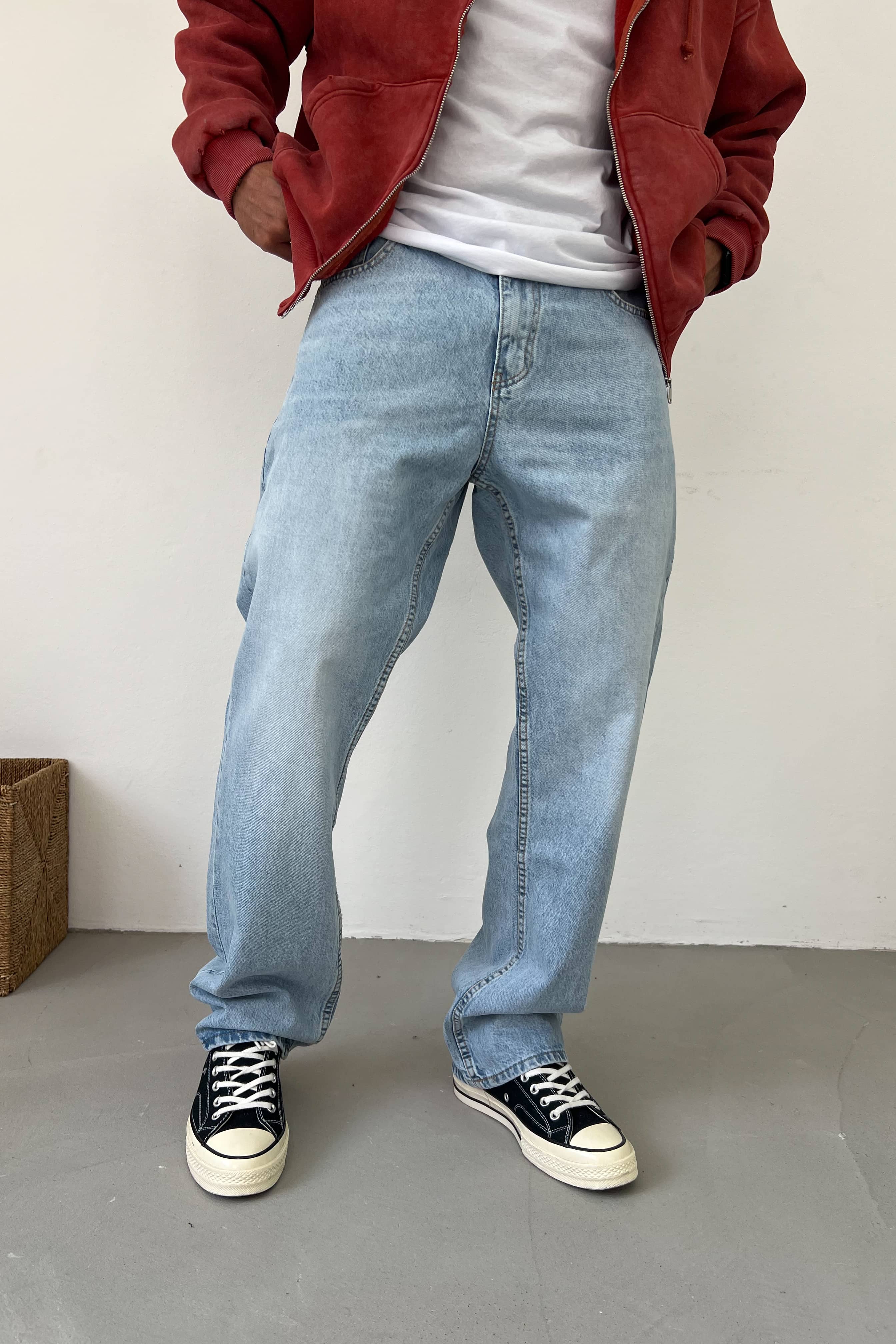 Buz Mavi Baggy Pantolon 7345