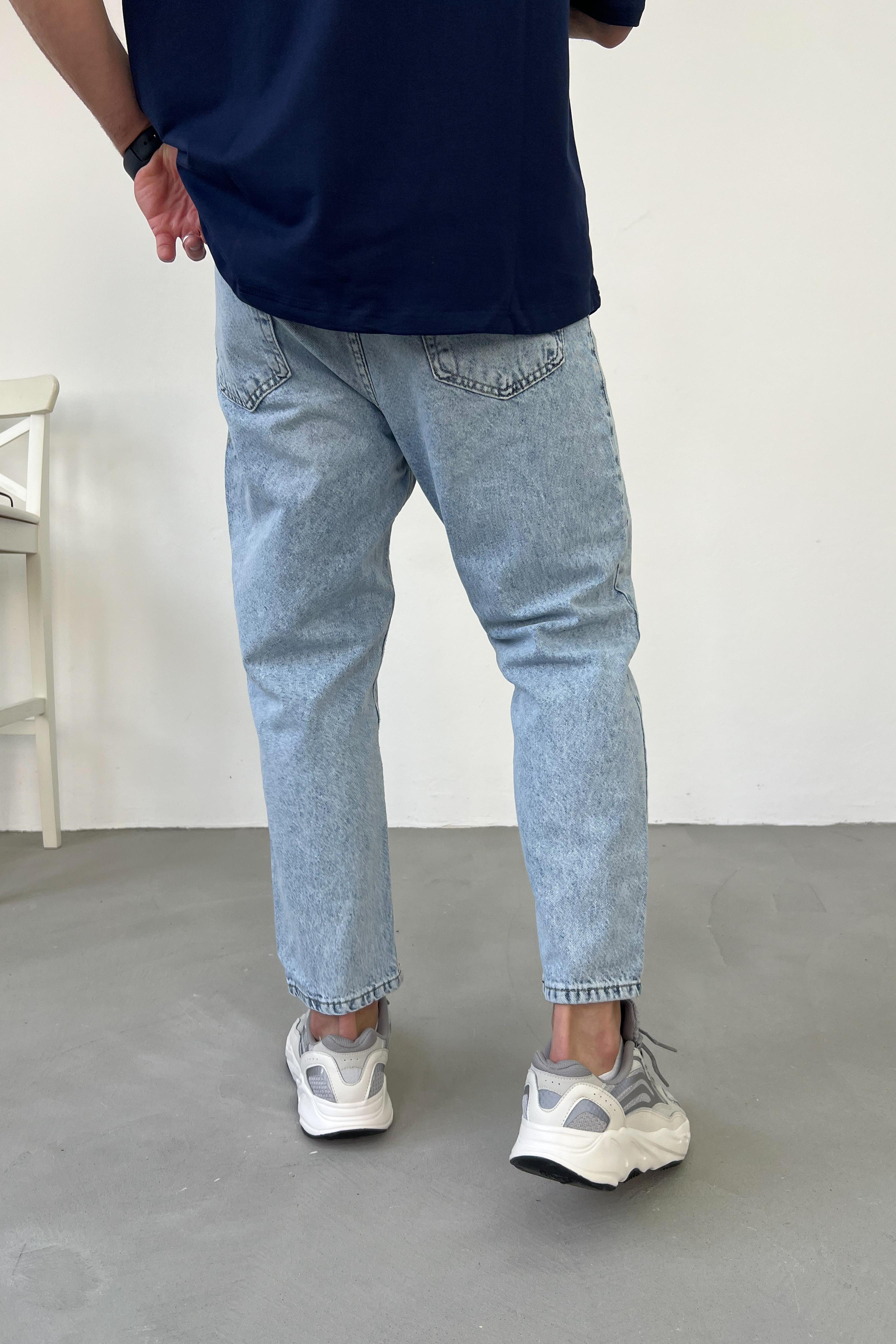 Yırtık Detaylı Buz Mavi Boyfriend Pantolon 2962