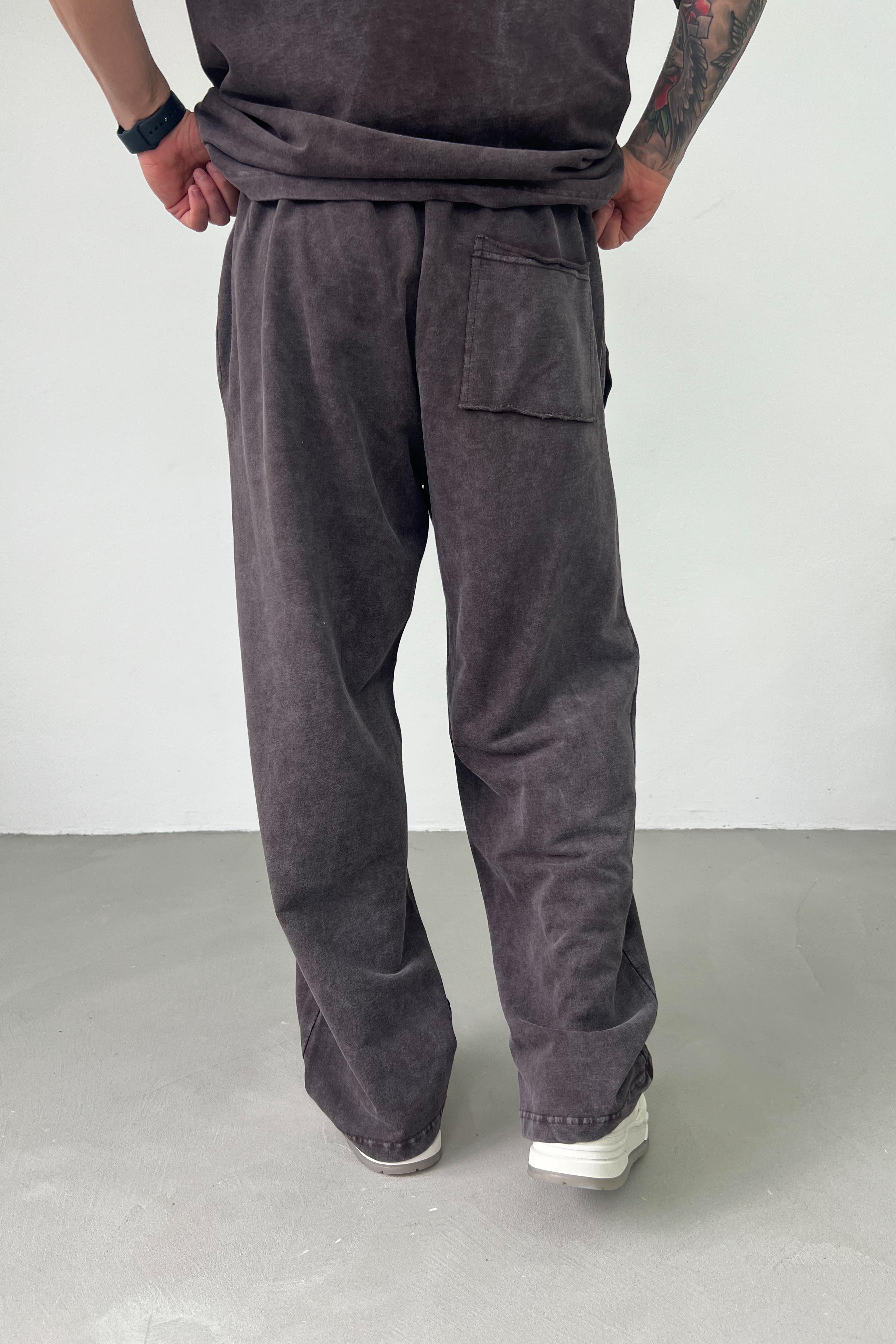 Dikiş Detaylı Yıkamalı Baggy Eşofman 40-11