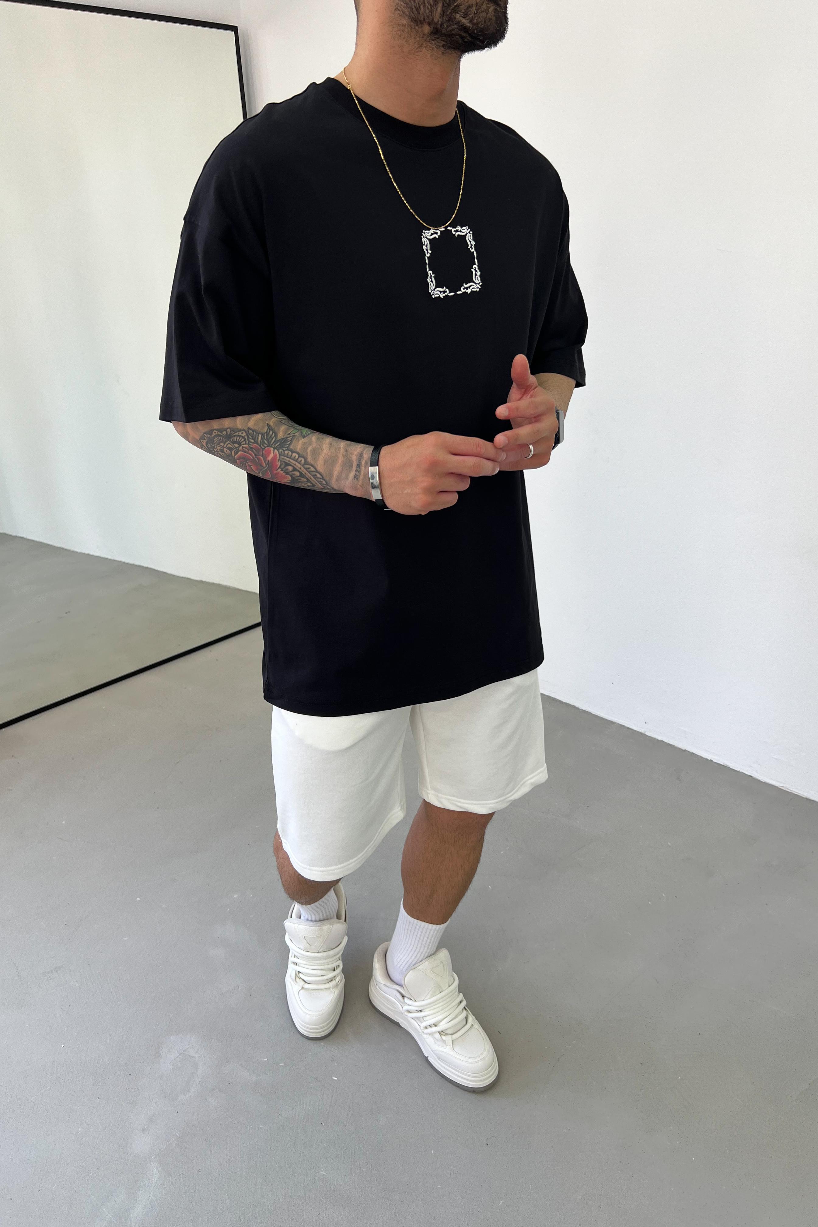 Sırf Motif Detaylı Oversize Tshirt 25Y214