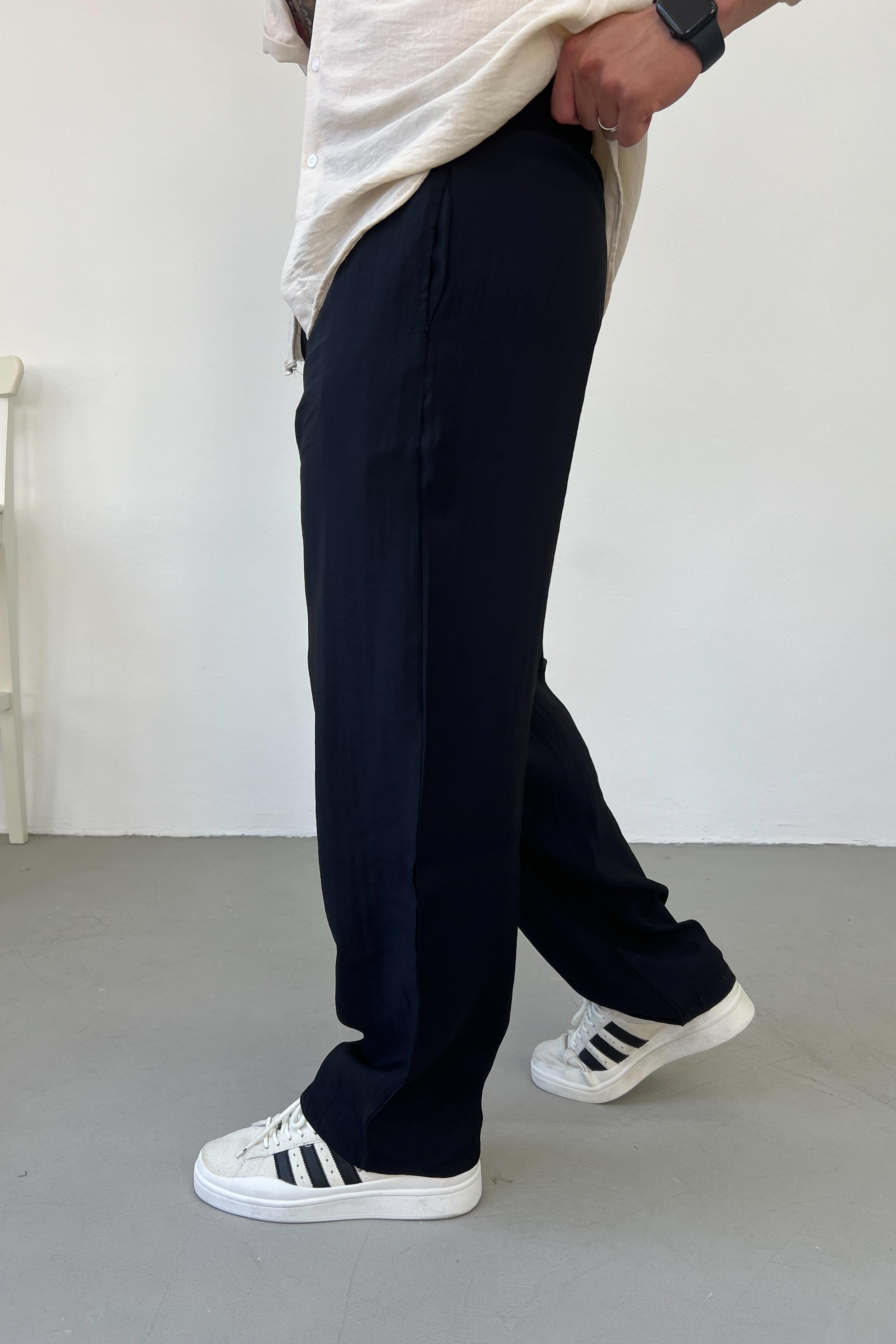 Modal Kumaş Siyah Basic Eşofman 1196