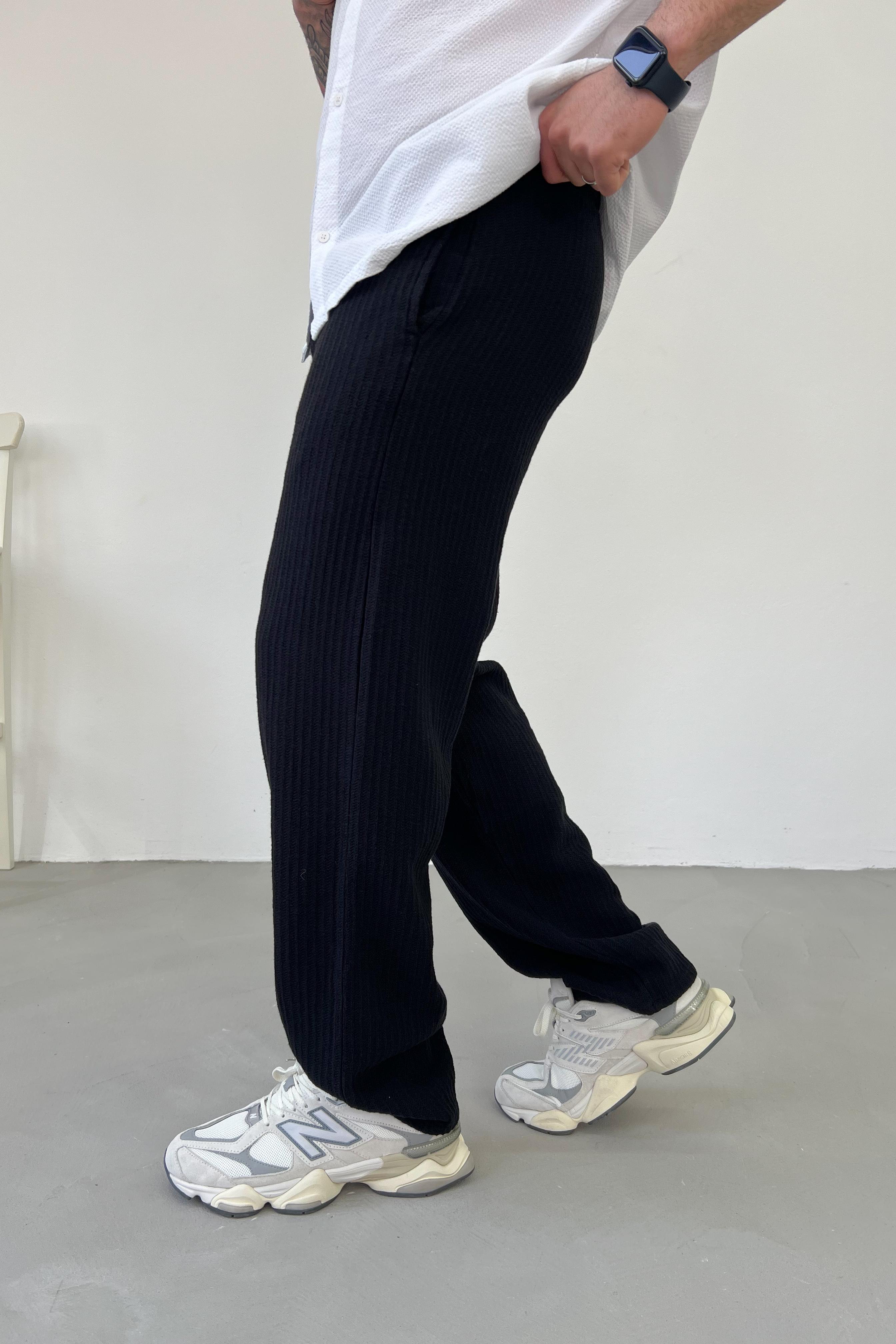 Örme Kumaş Keten Baggy Pantolon 206