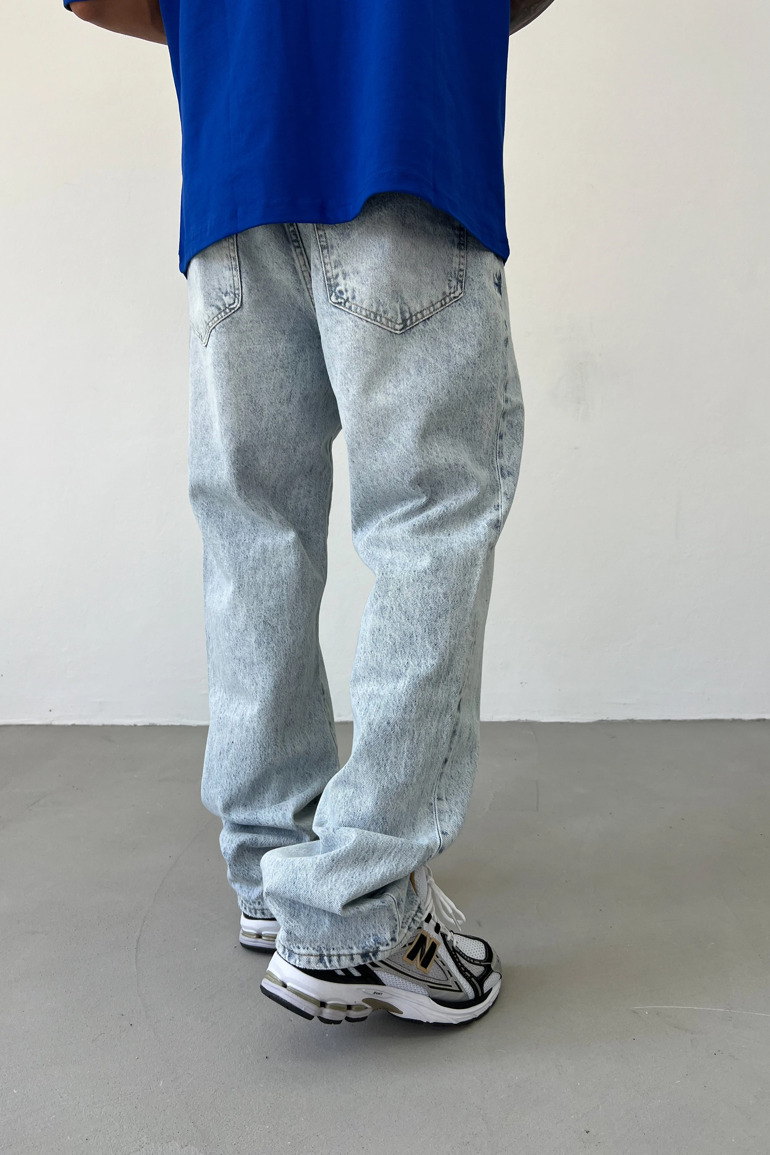 Buz Mavi Baggy Pantolon 16716-STD