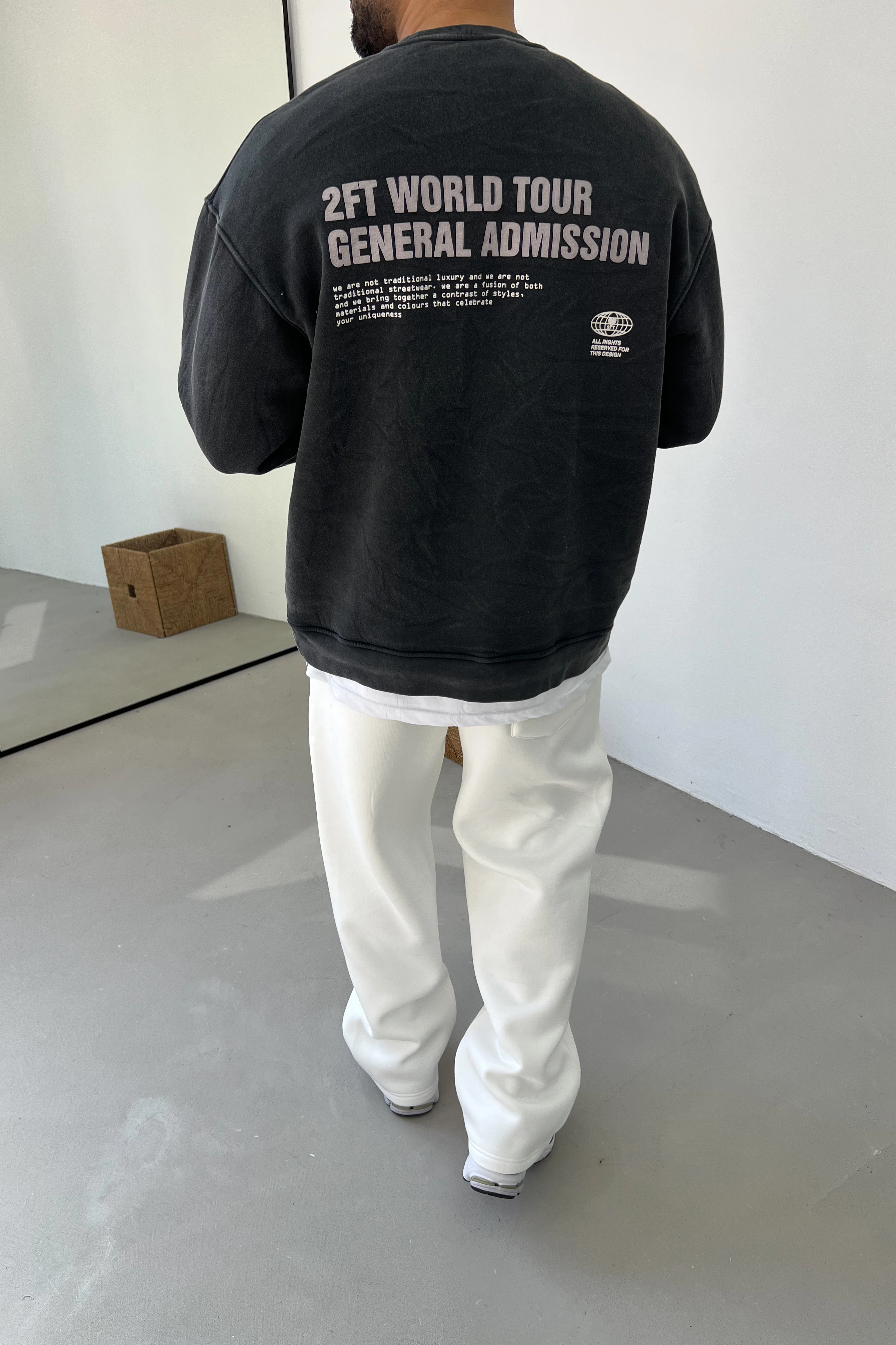 Asit Yıkamalı Oversize Sweatshirt 7091