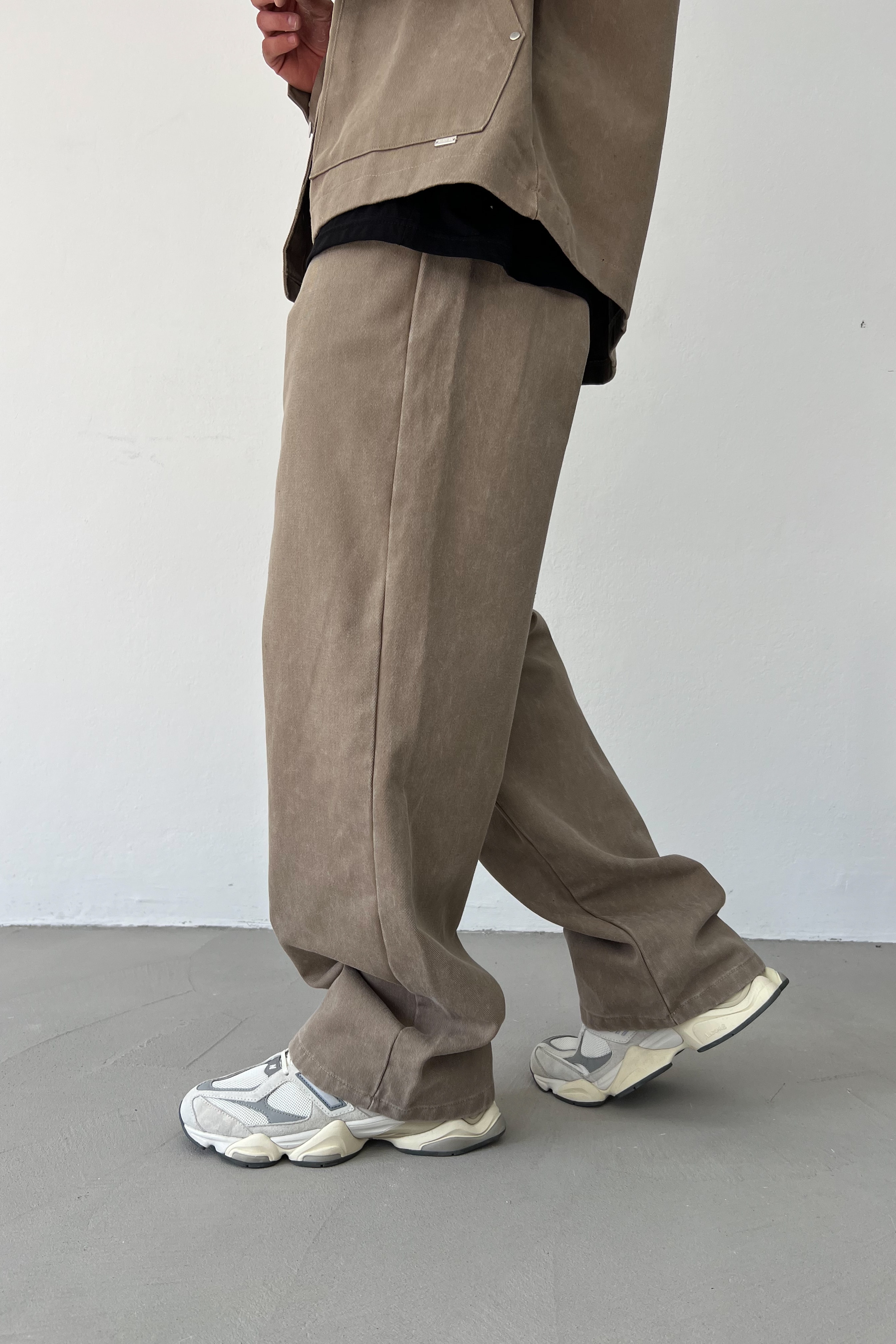 Yıkamalı Basic Oversize Kot Takım 90-04
