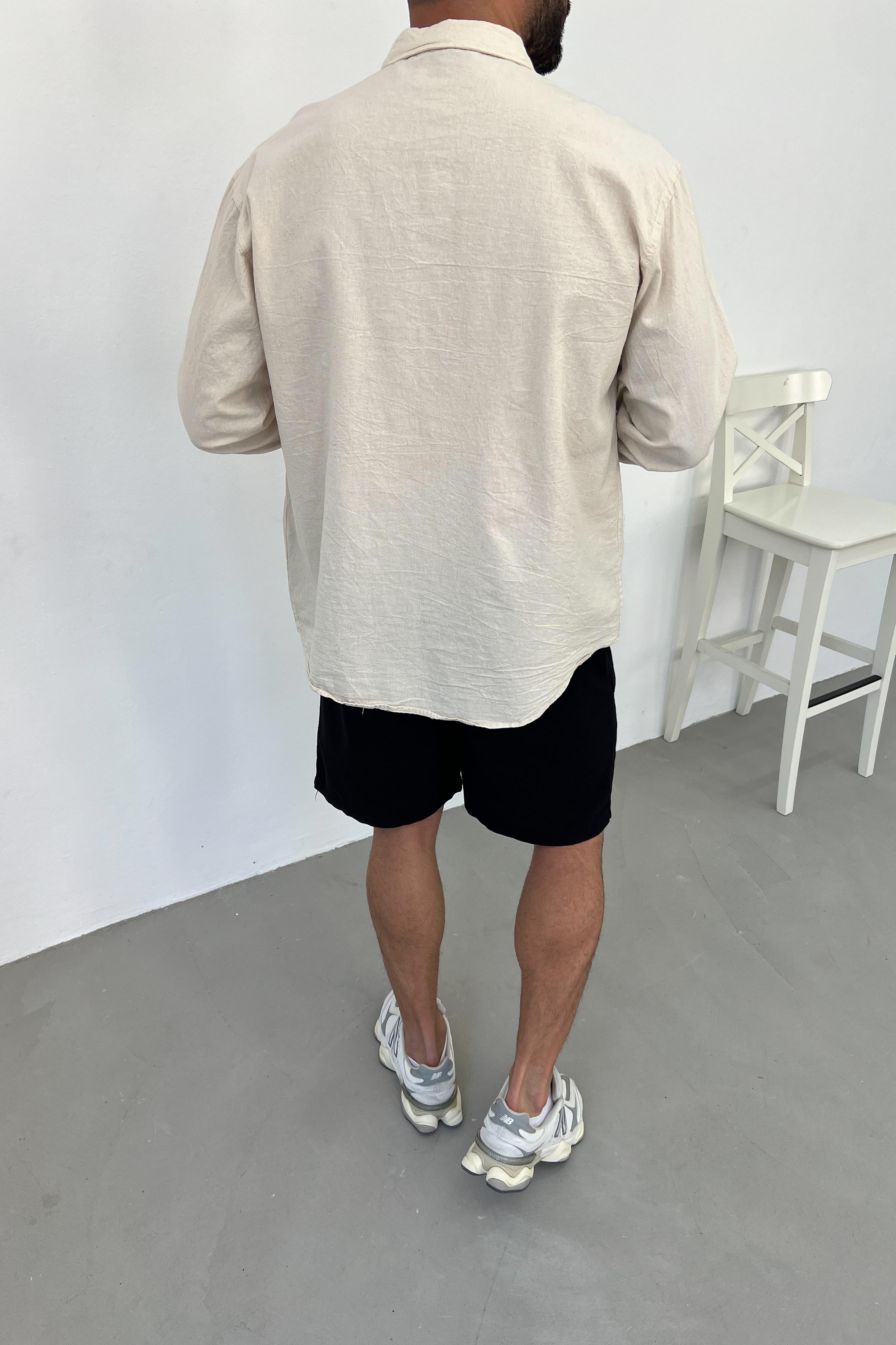 Oversize Keten Gömlek E40-28