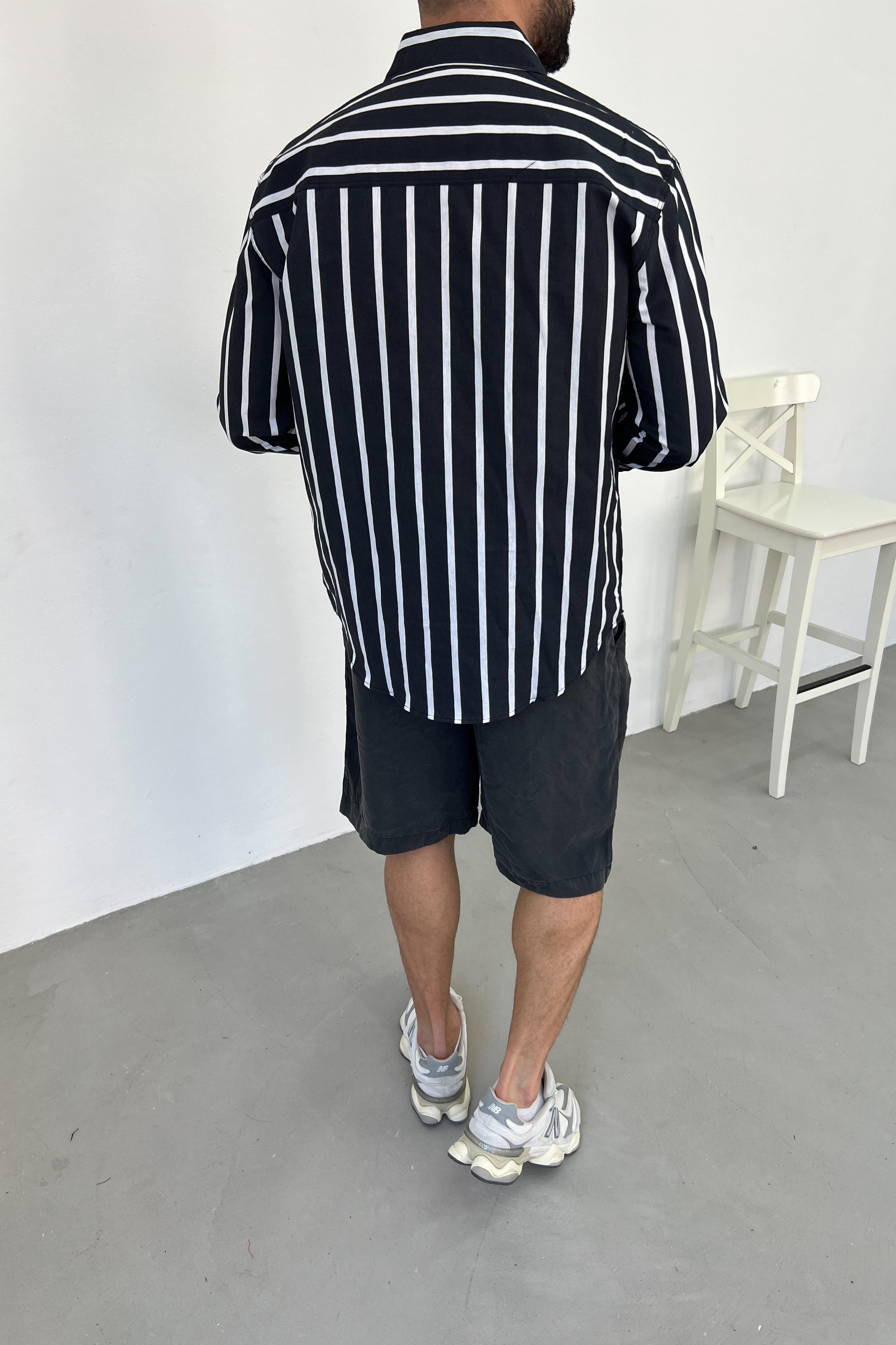 Çizgili Oversize Gömlek E40-29