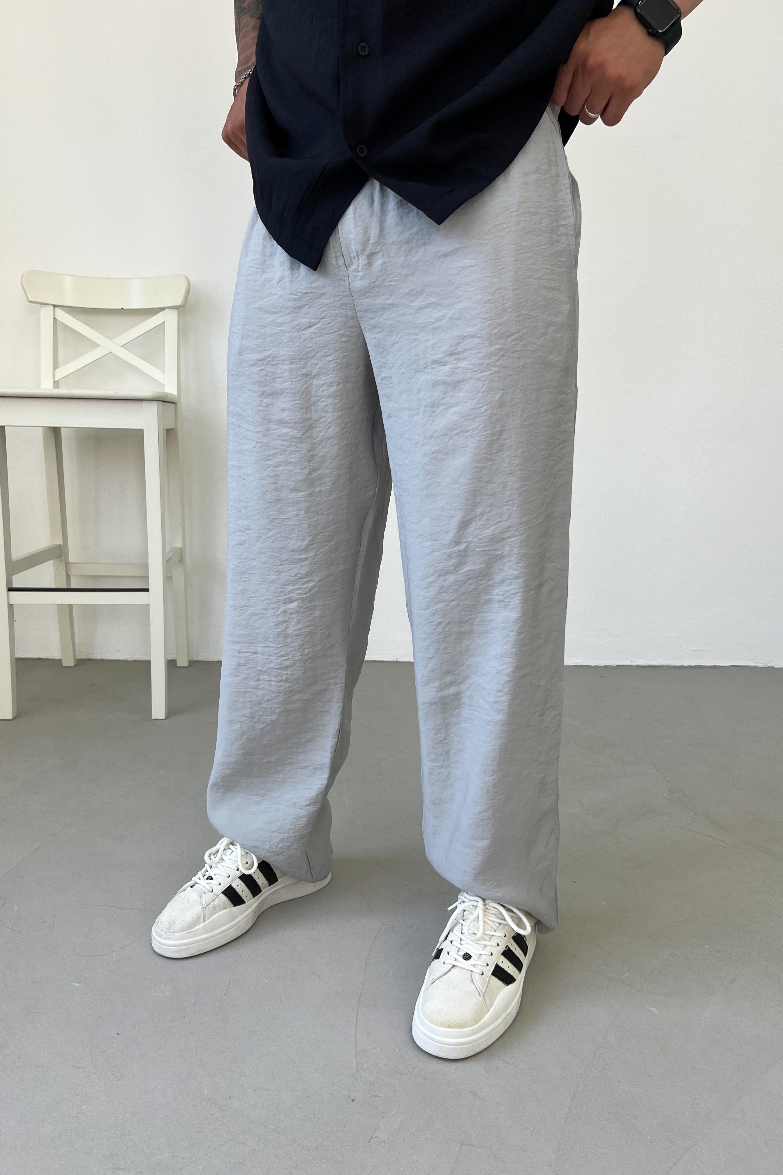 Modal Kumaş Gri Basic Eşofman 1196