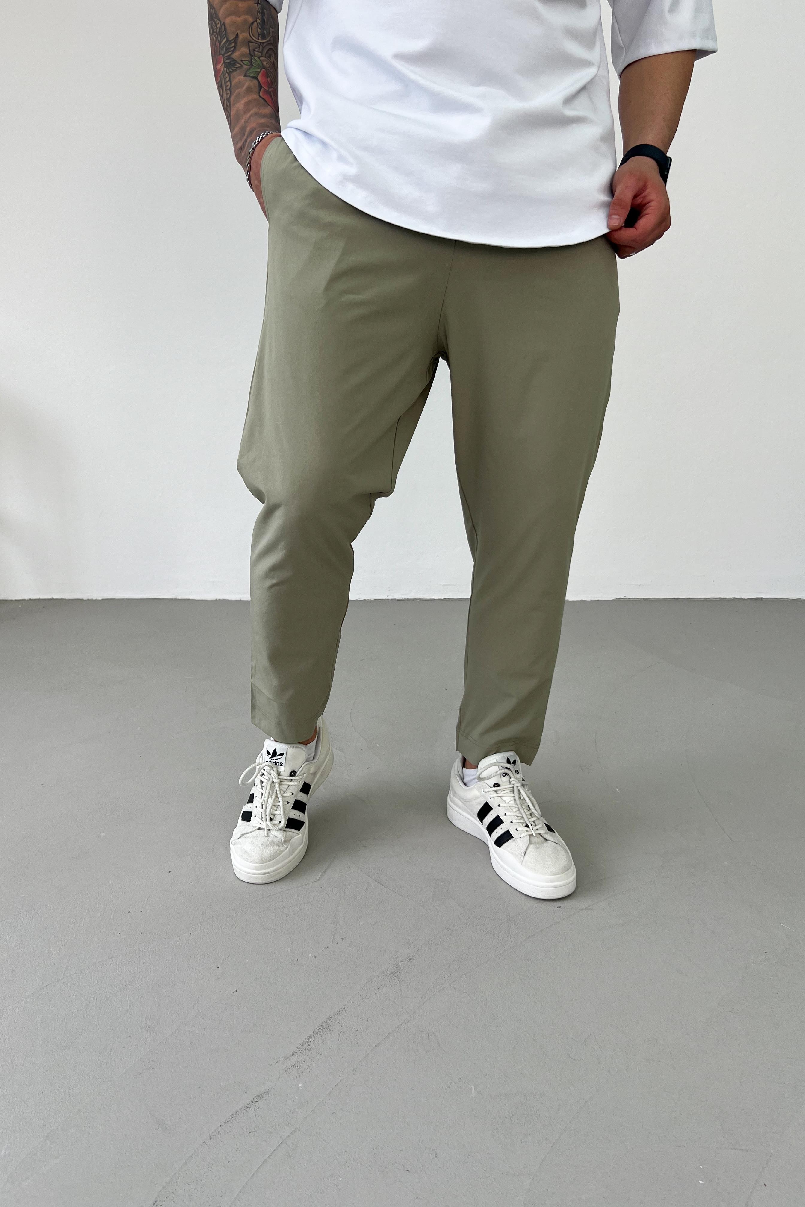 Paraşüt Kumaş Yeşil Likralı Jogger 1522