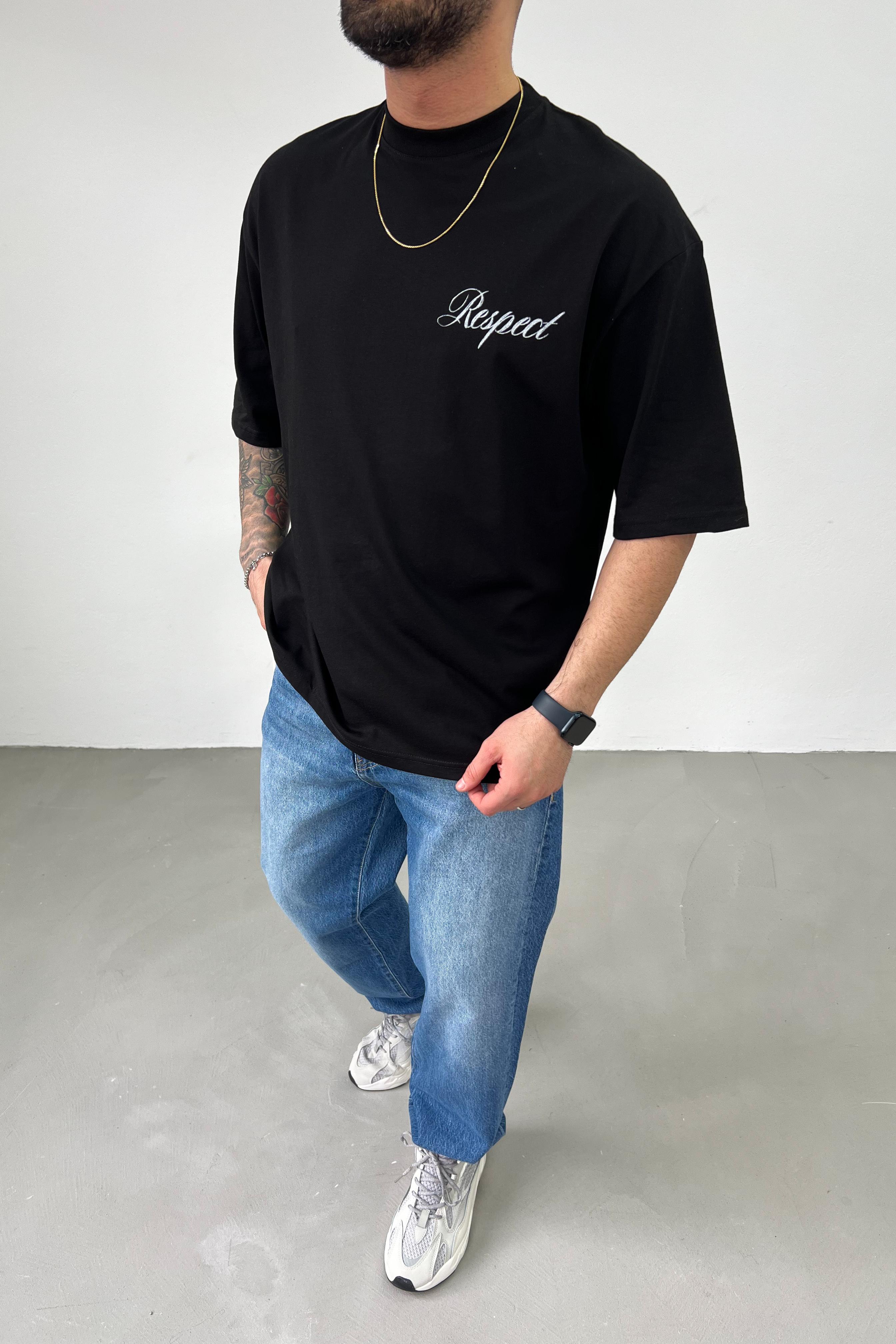 Respective Baskılı Oversize Tshirt 2503