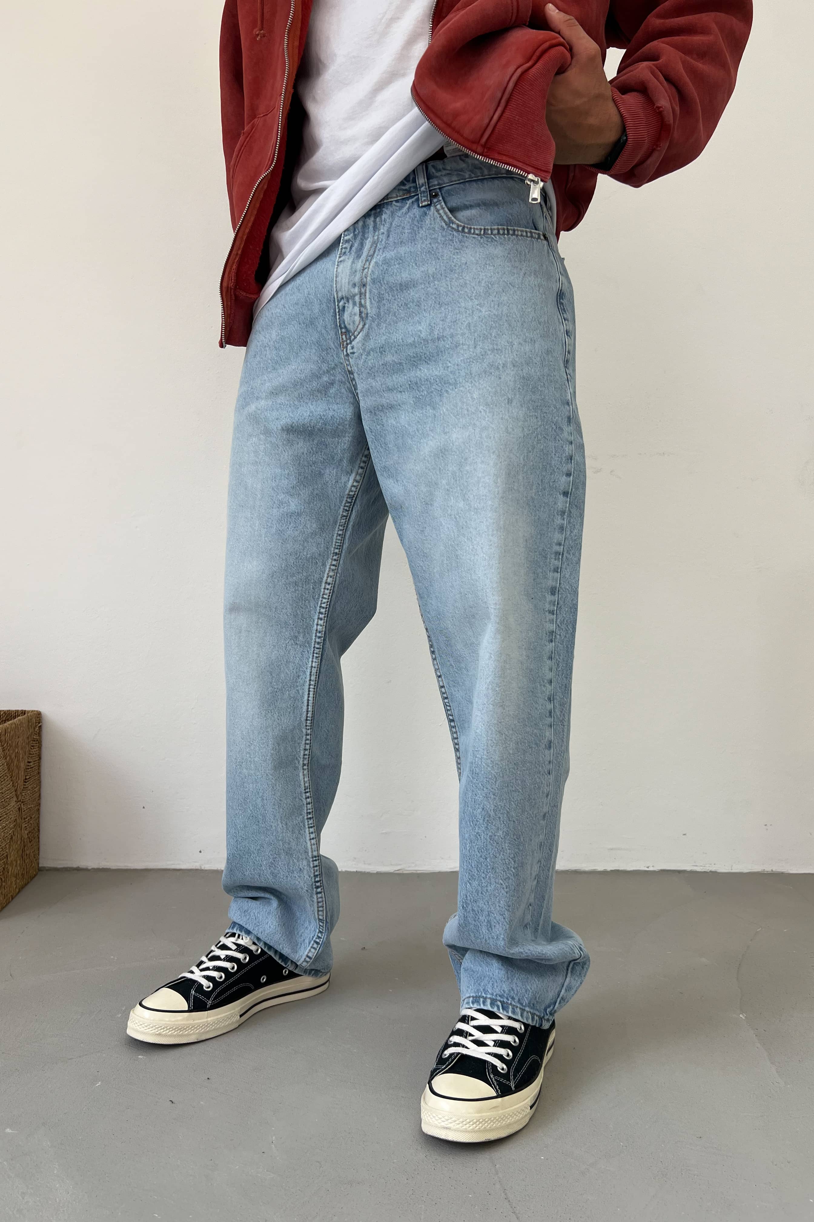 Buz Mavi Baggy Pantolon 7345