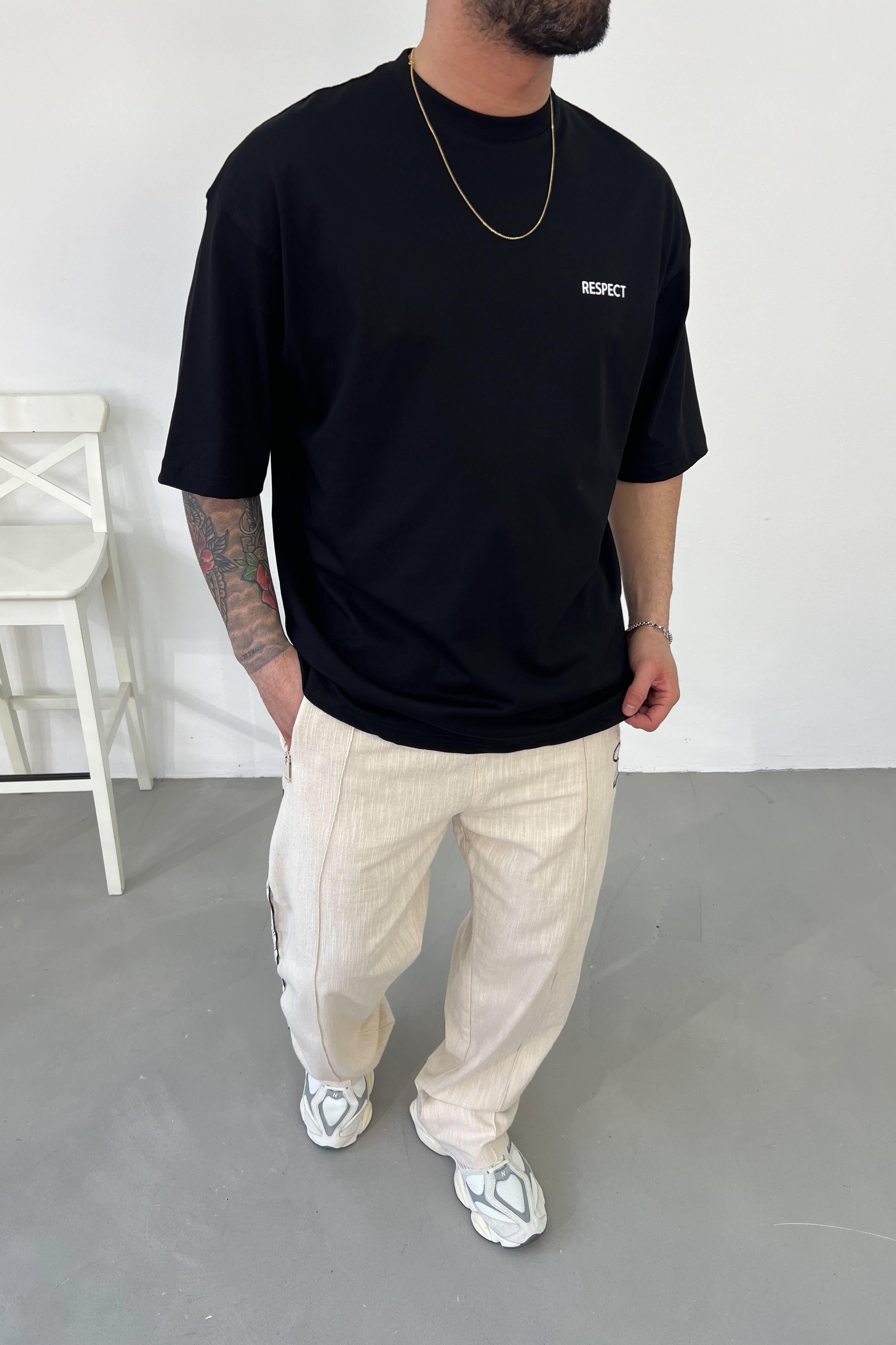 Respect Baskılı Oversize Tshirt 2513