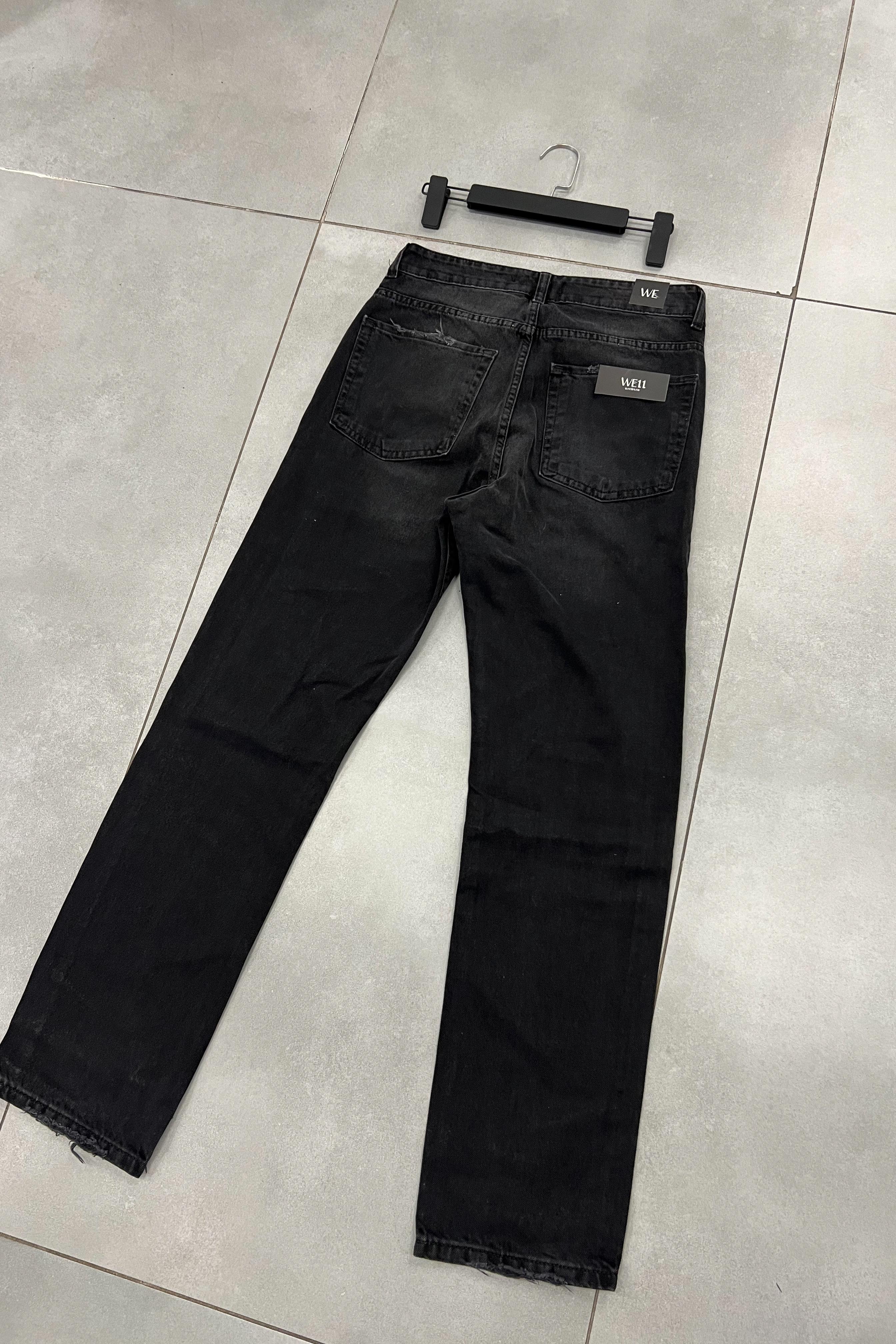 Yırtık Detaylı Taşlamalı Füme Baggy Pantolon 2182