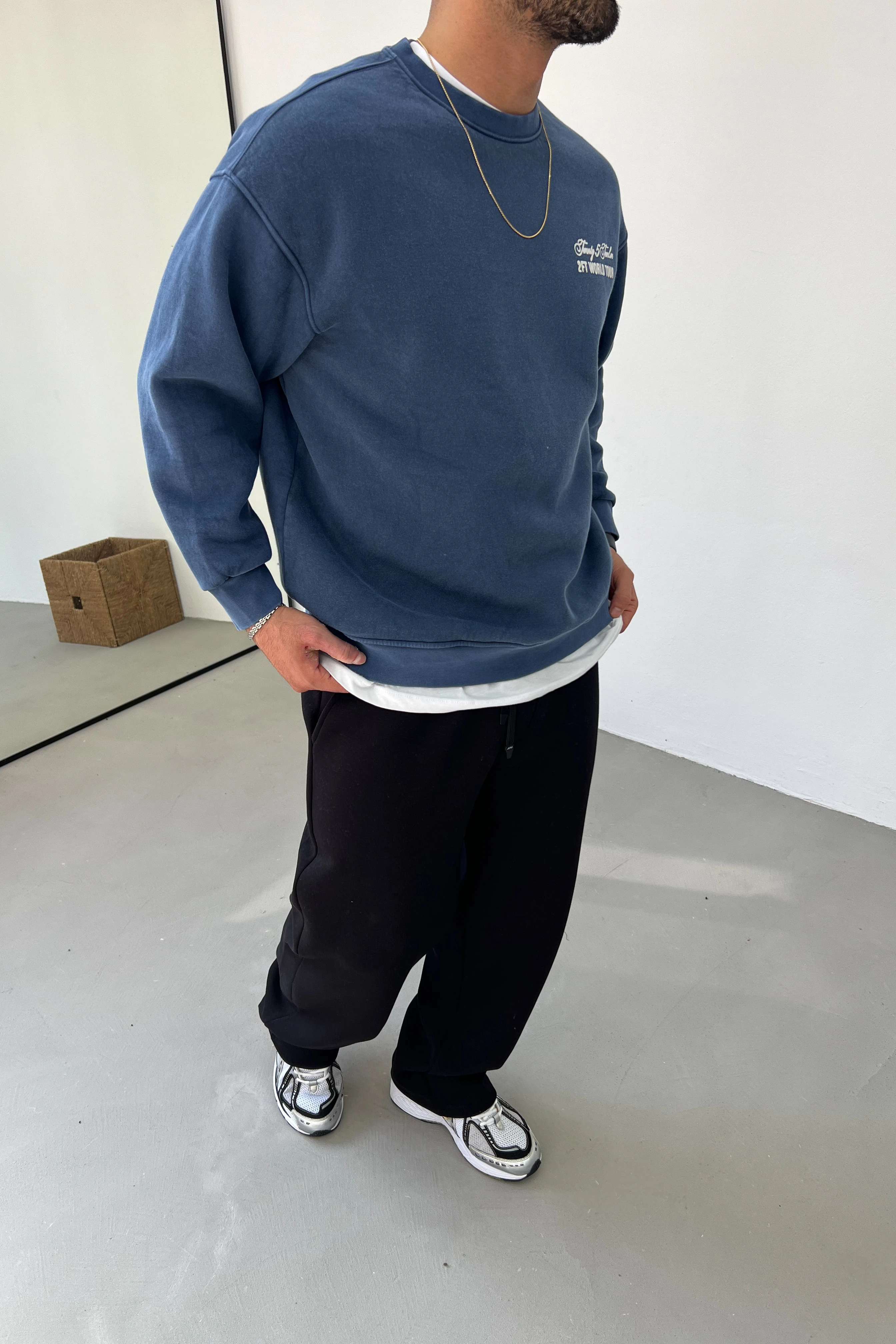 Asit Yıkamalı Oversize Sweatshirt 7091