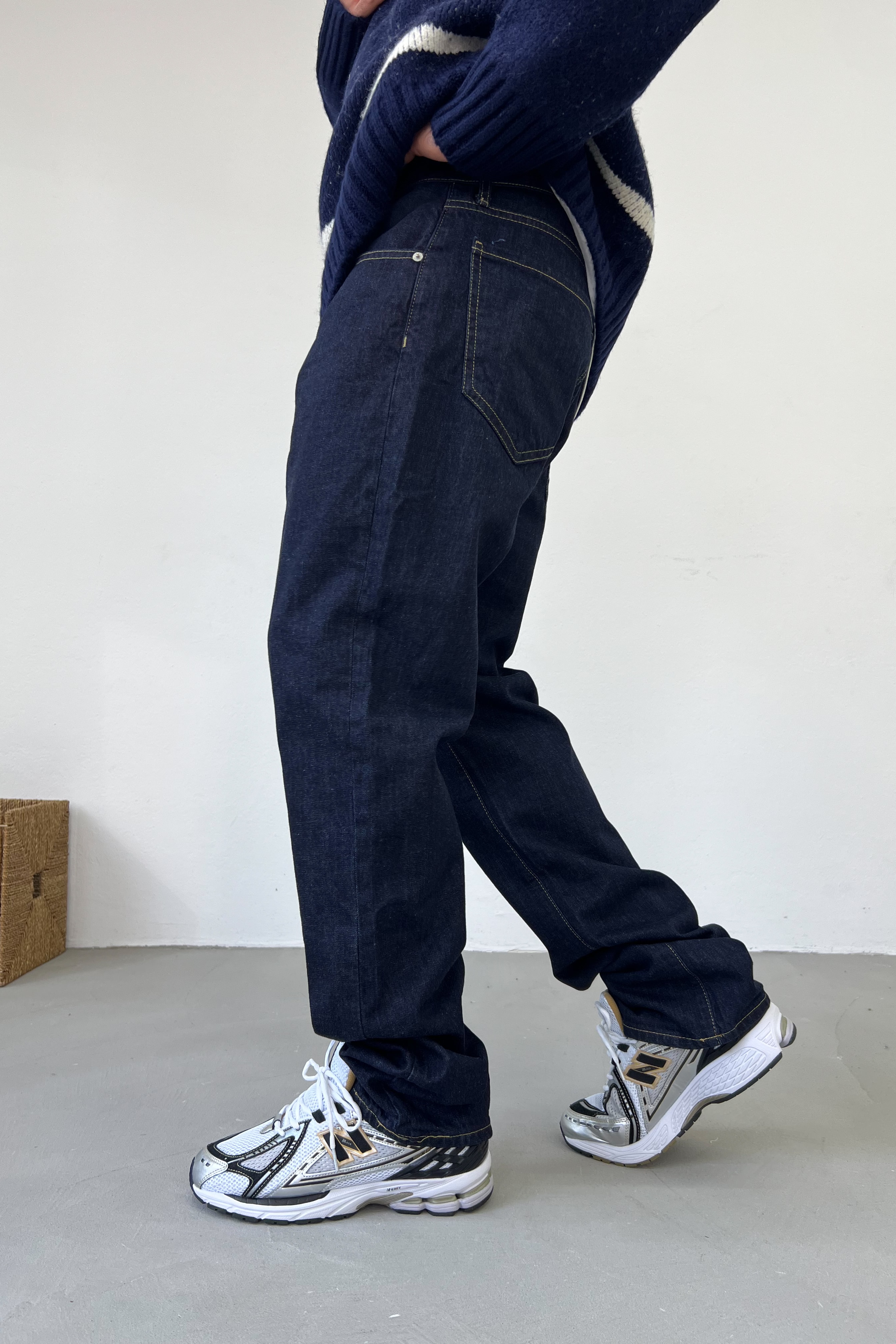 Lacivert Basic Baggy Pantolon 16914-1