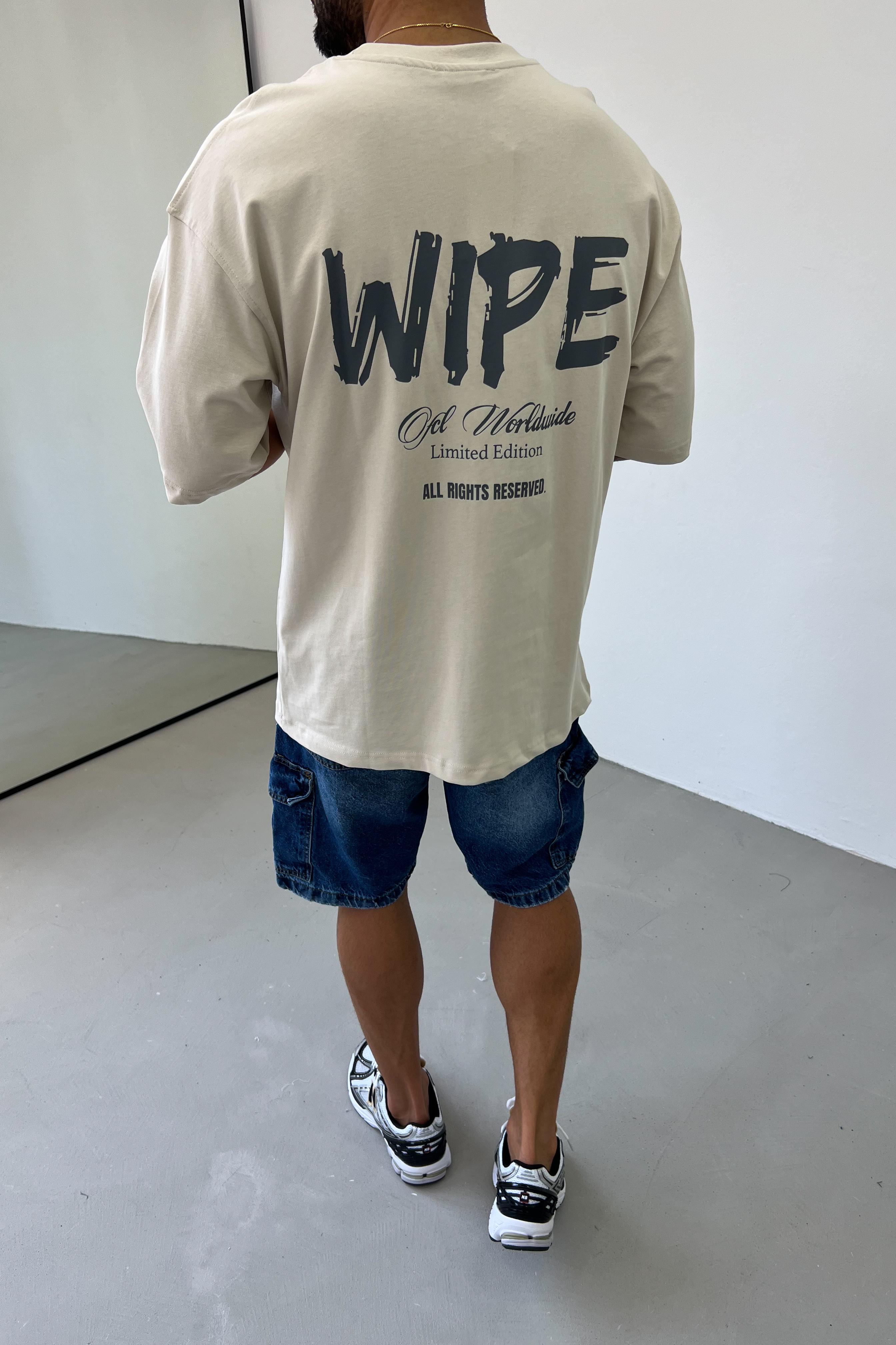Wipe Baskılı Oversize Tshirt 20-51