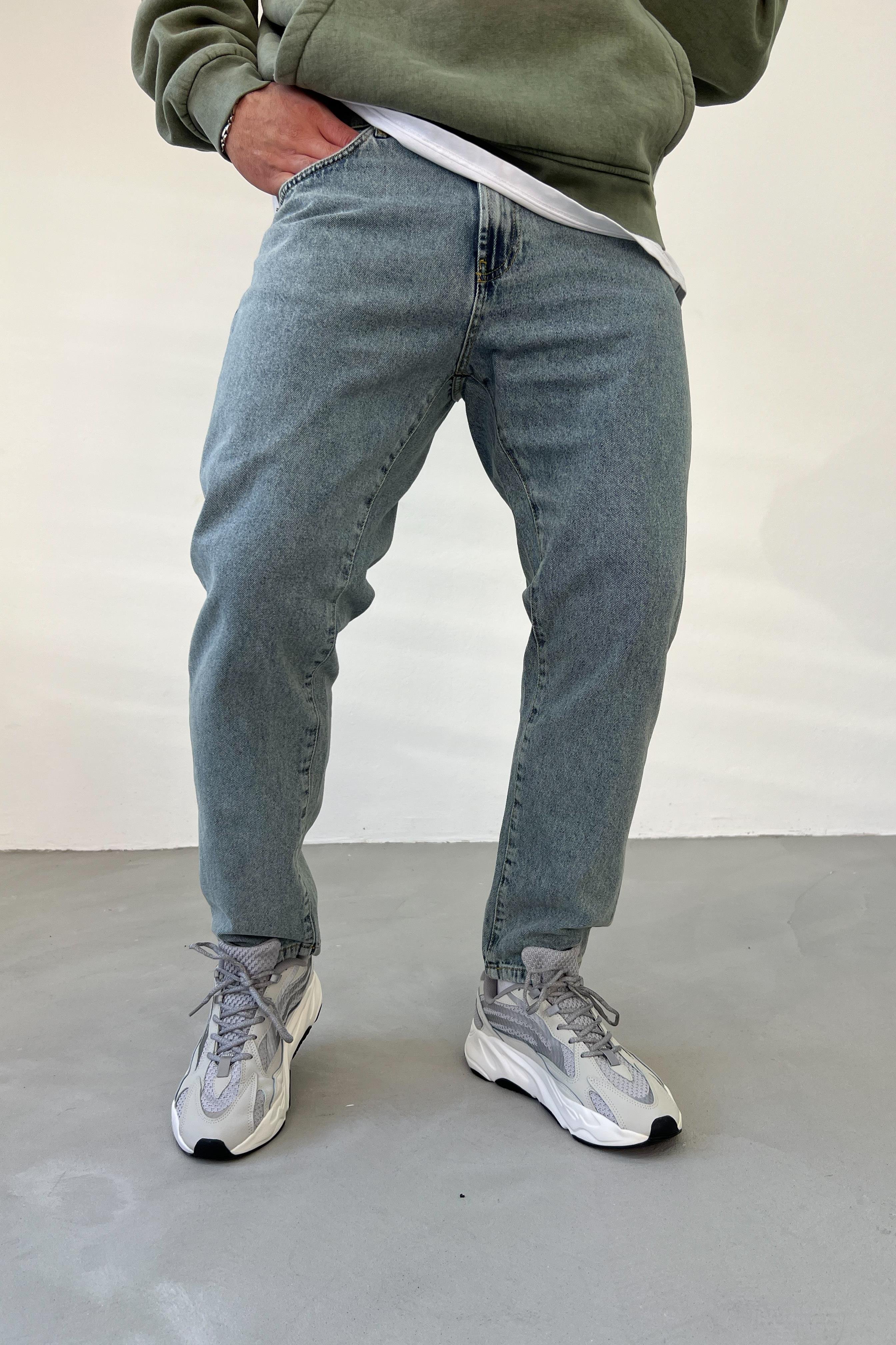 Eskitme Mavi Boyfriend Pantolon 16563-2