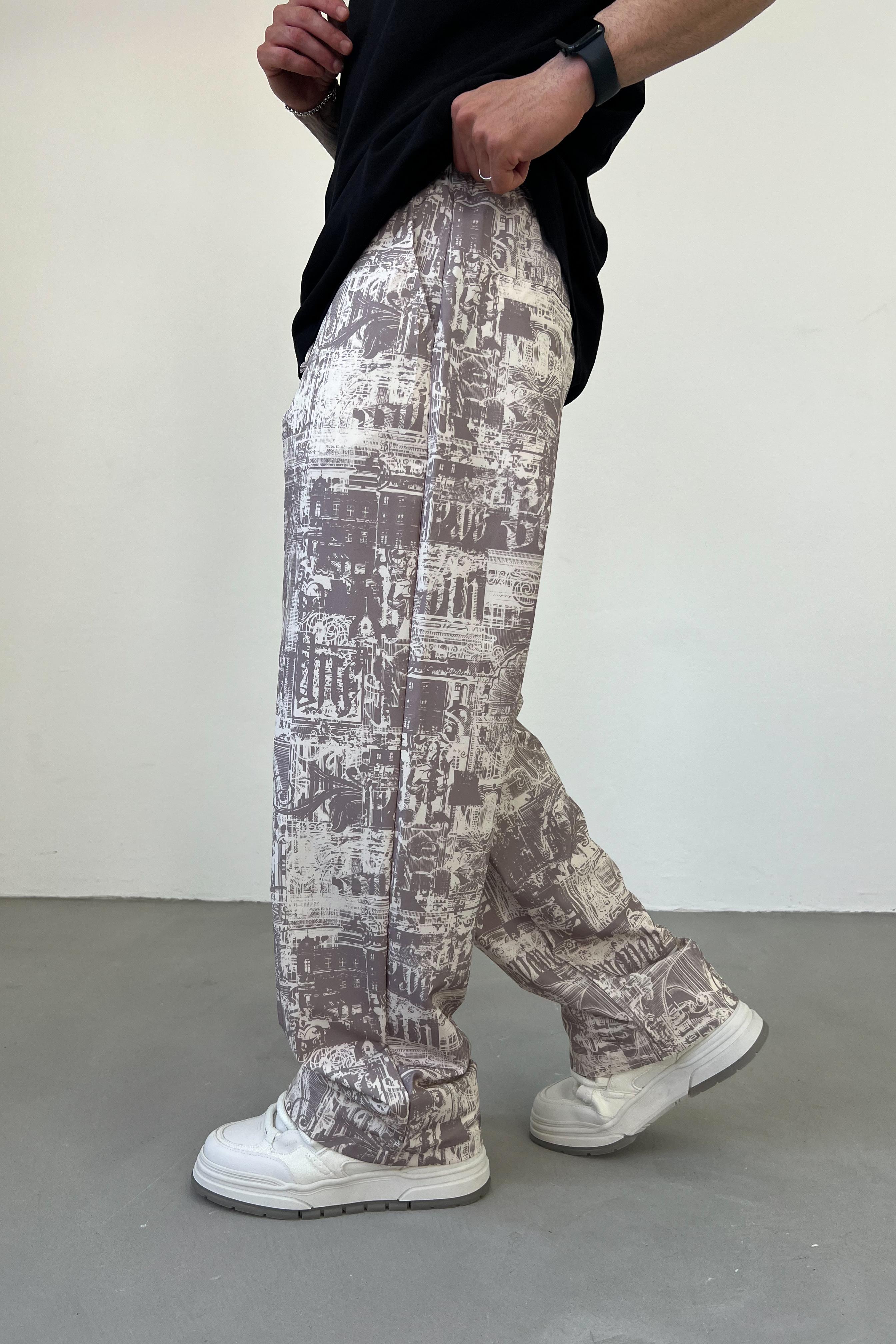 Dijital Baskılı Baggy Pantolon 24Y336