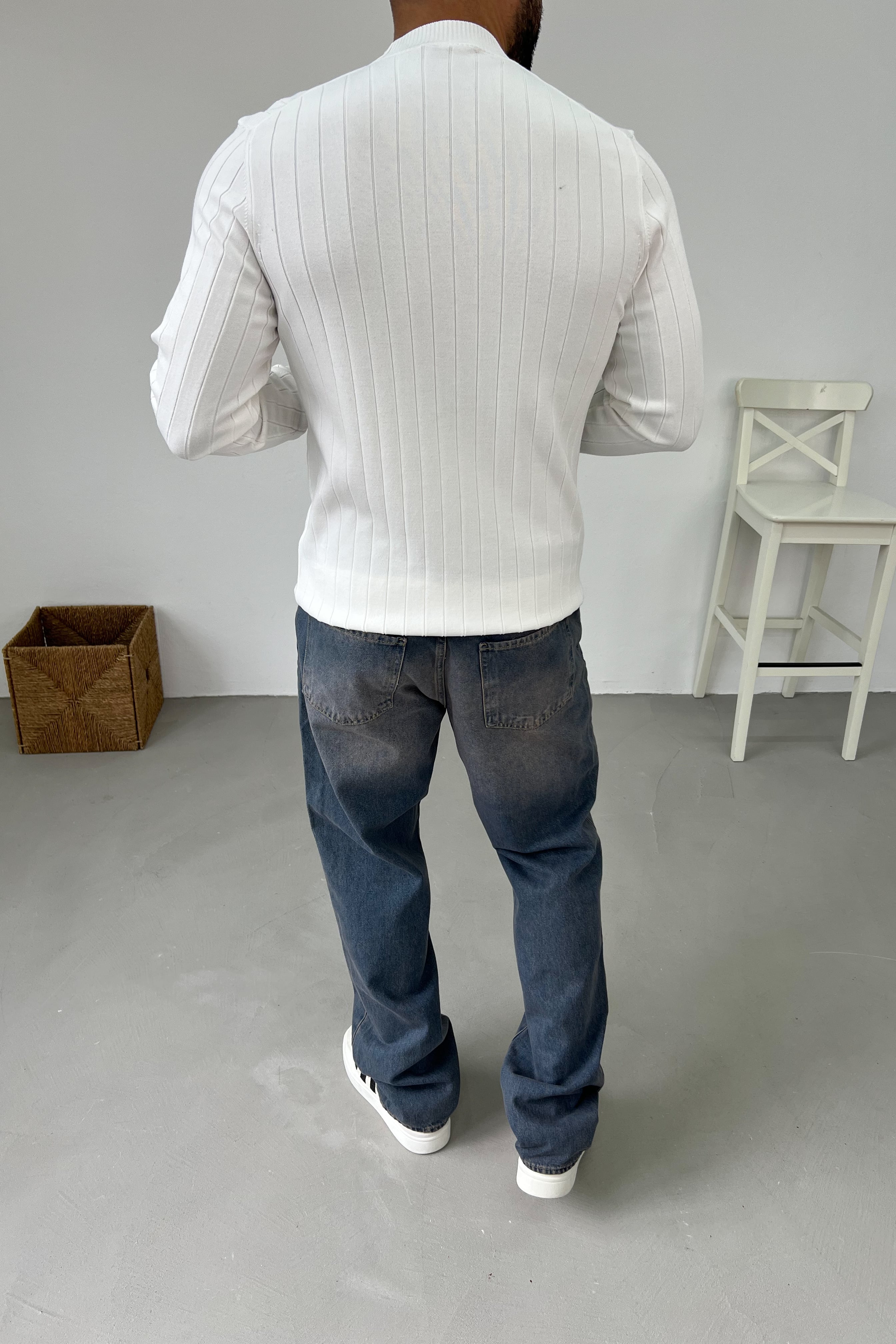 Fitilli Bisiklet Yaka Triko Kazak 3265
