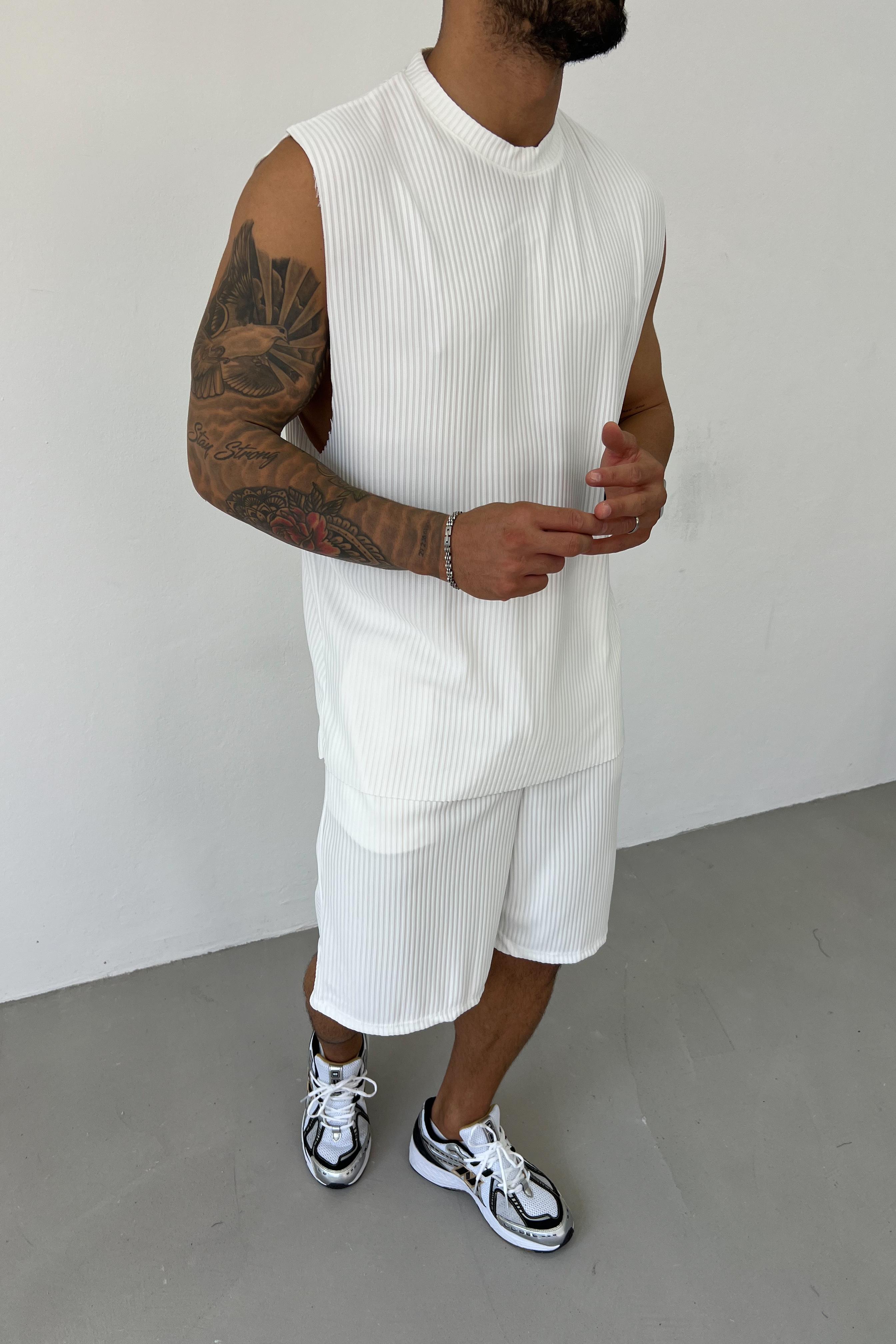 Oversize Kolsuz Fitilli Tshirt 1126