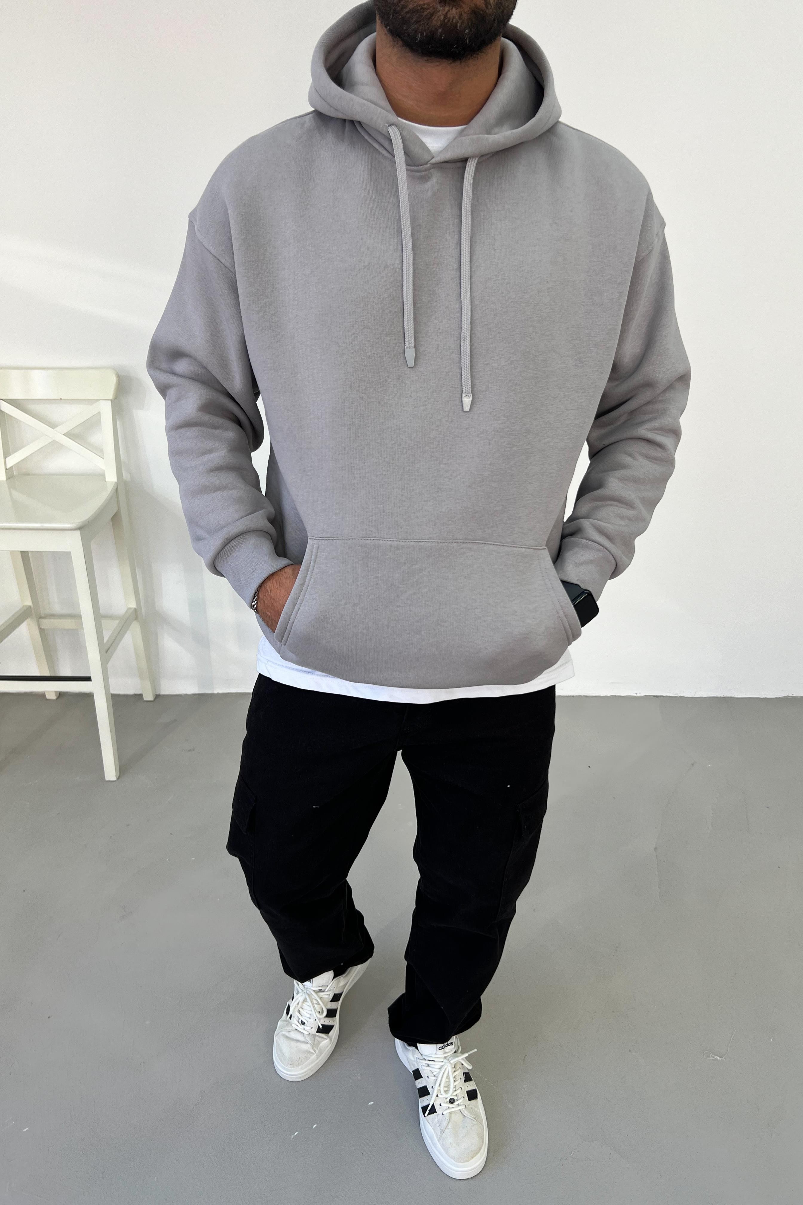 Gri Basic Oversize Sweatshirt 1400