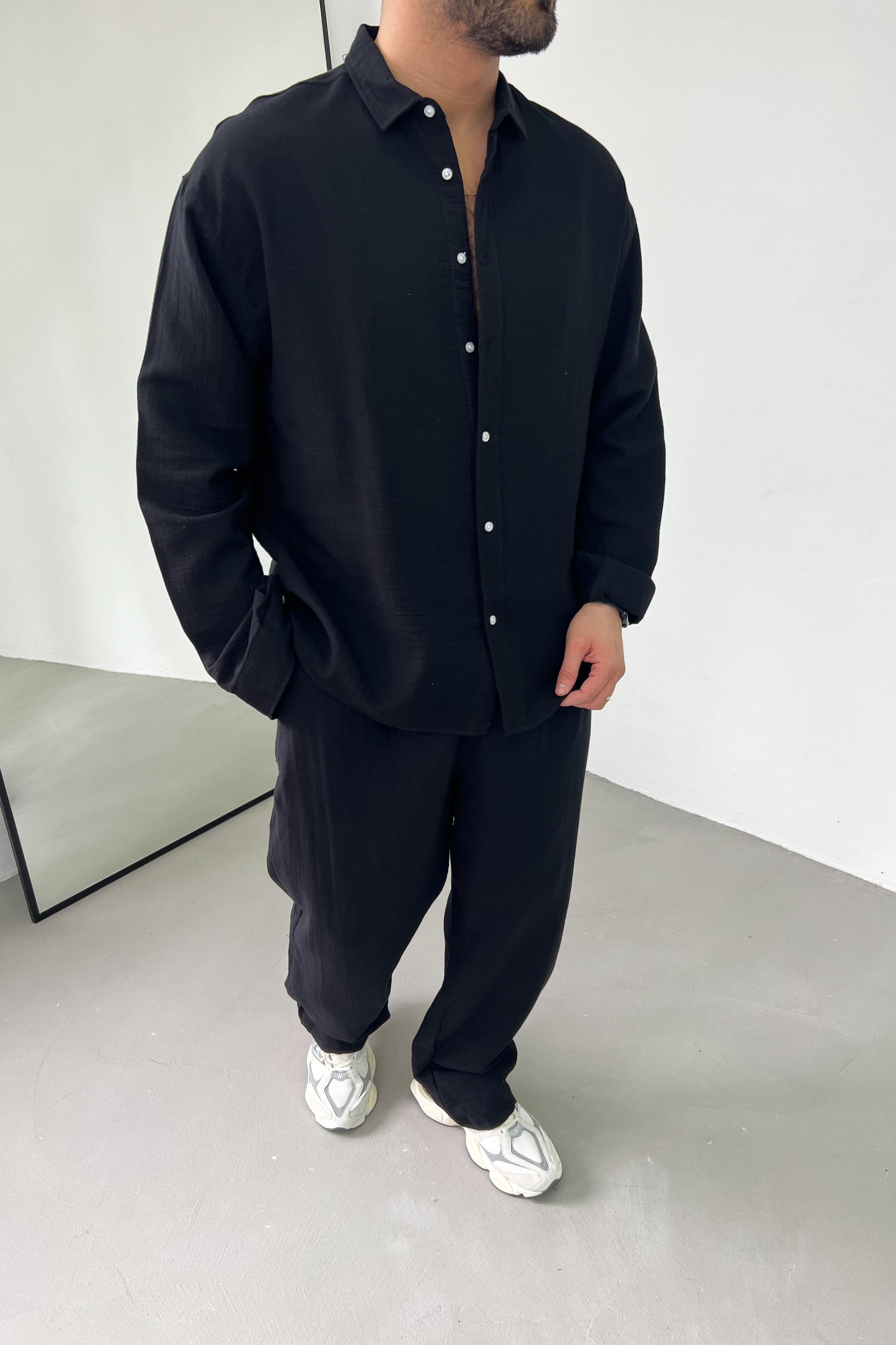 Müslin Kumaş Oversize Gömlek 25002