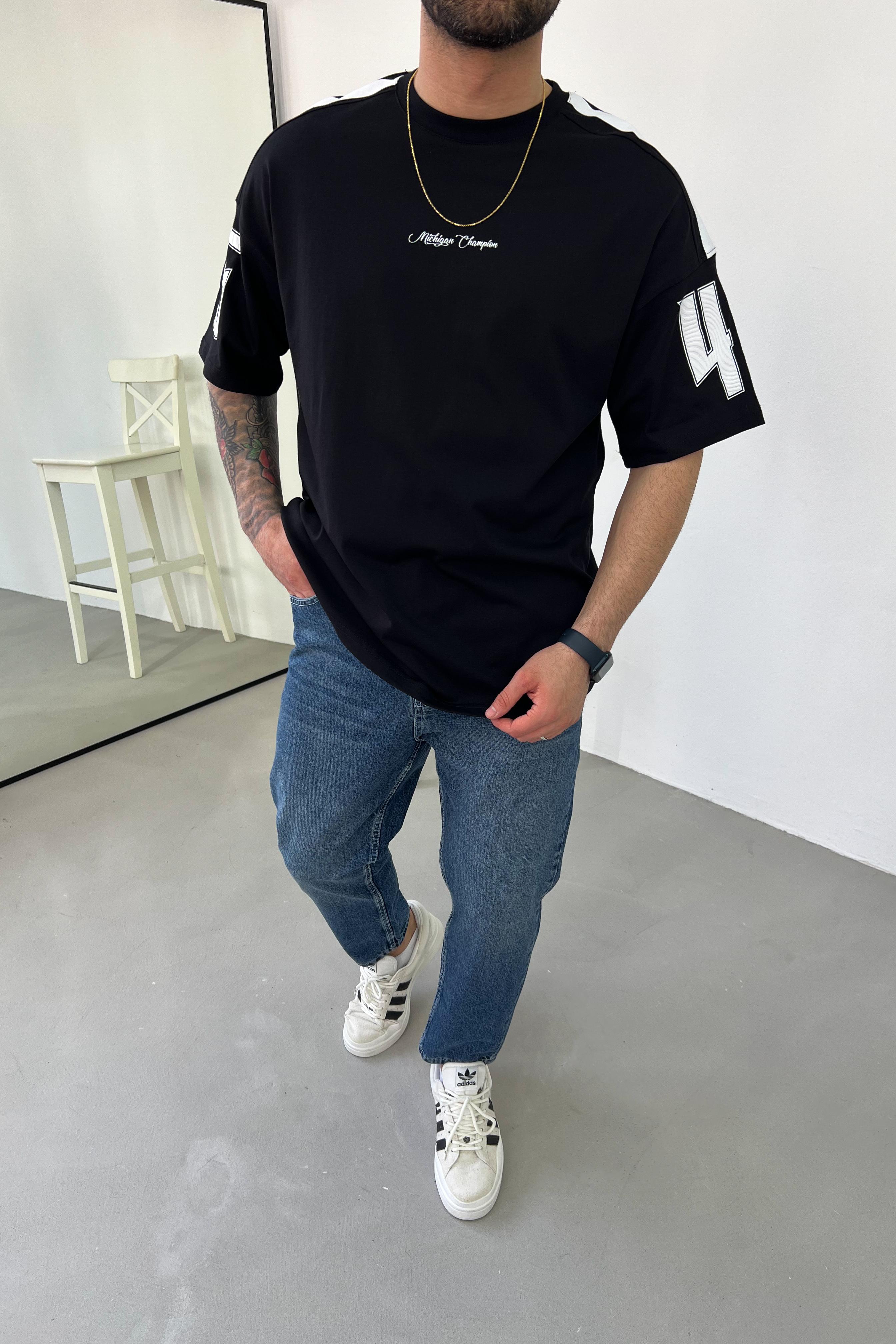45 Baskılı Oversize Tshirt 25Y90