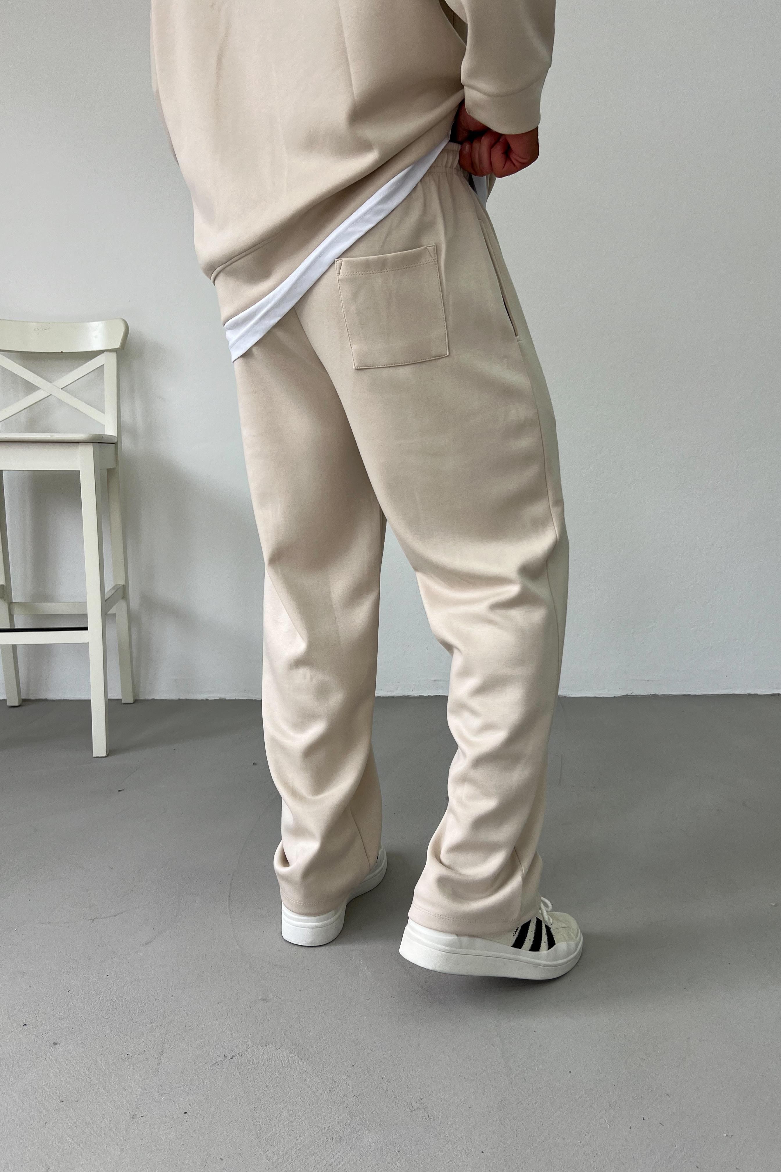 Oysho Kumaş Bej Baggy Eşofman 1538