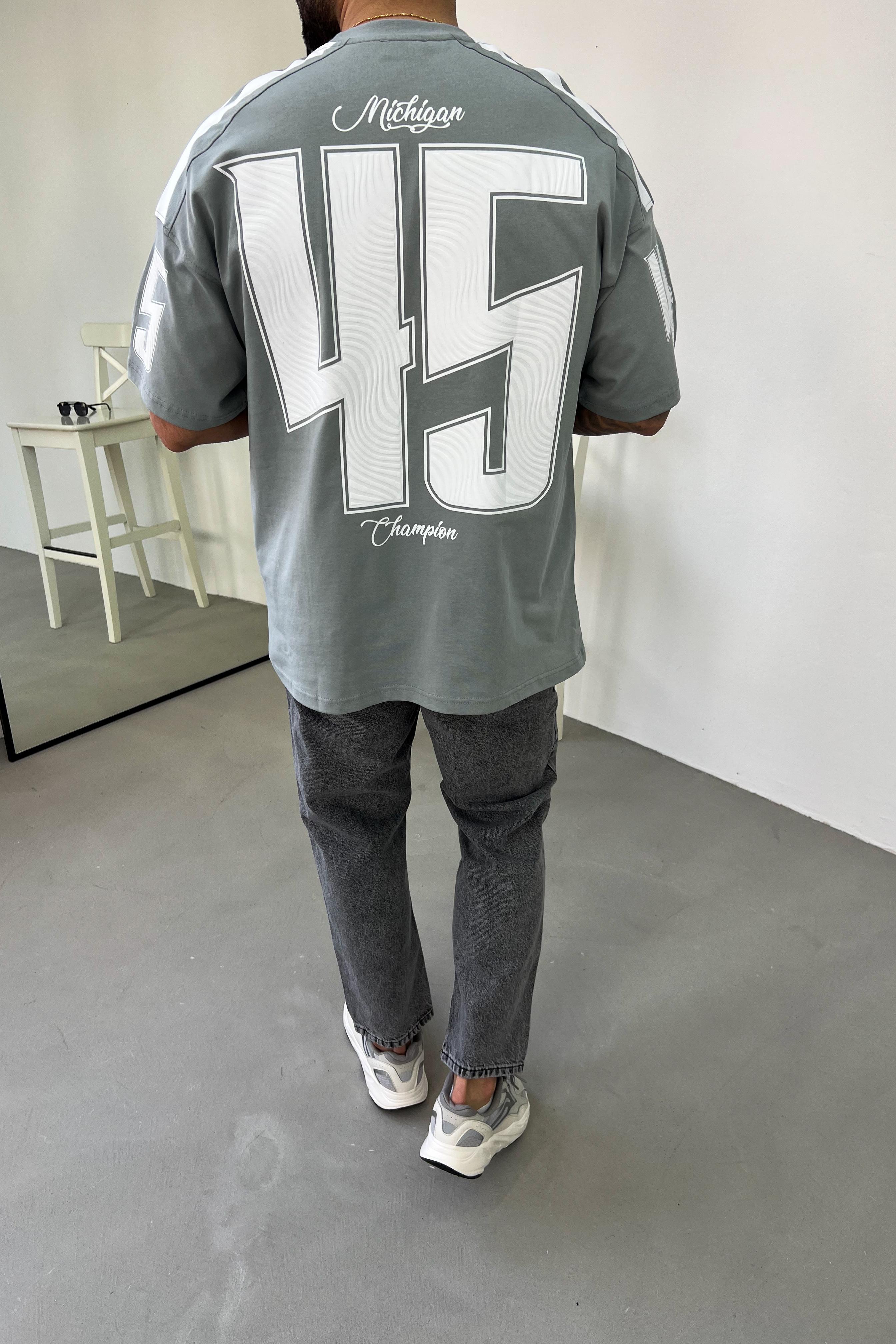 45 Baskılı Oversize Tshirt 25Y90