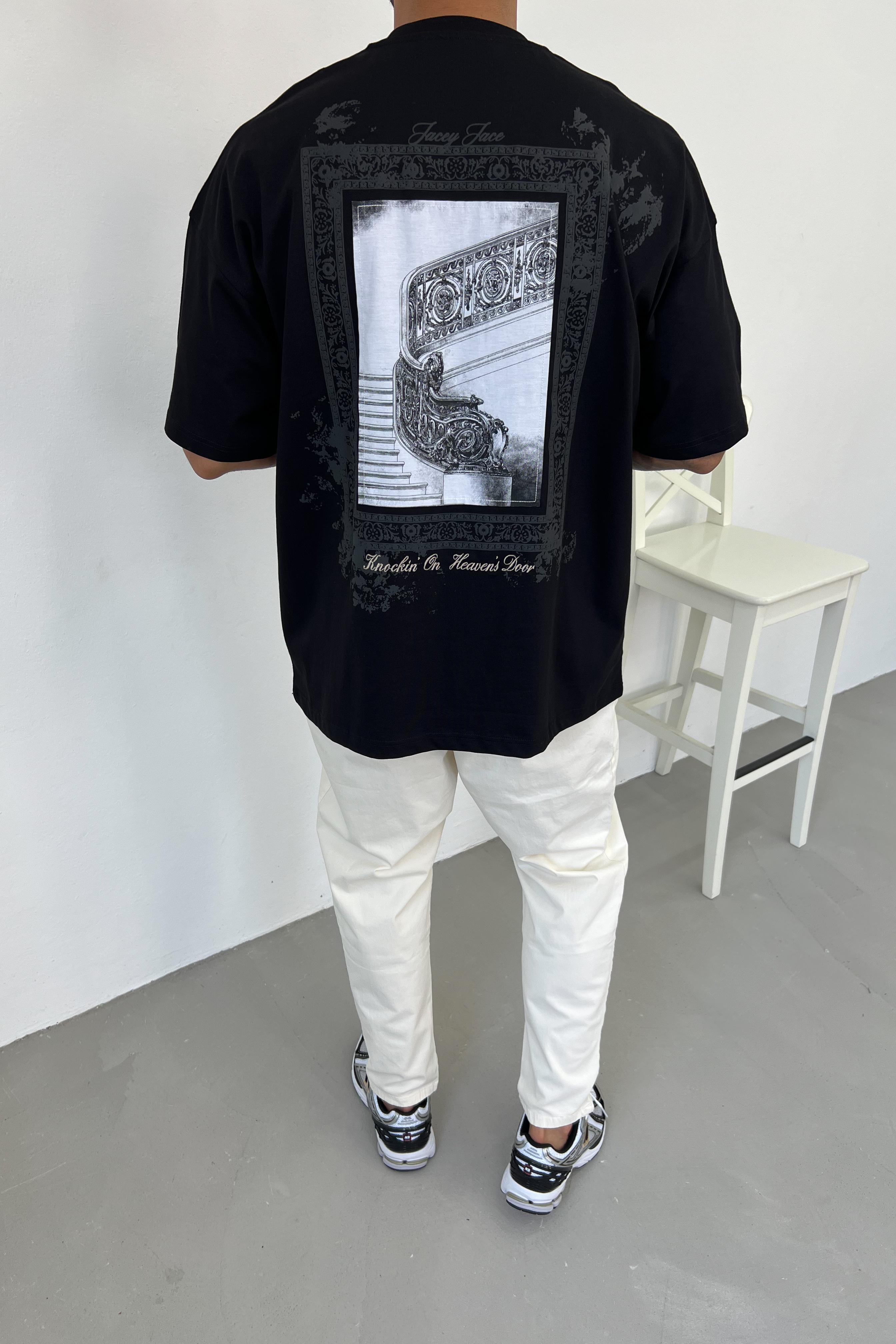 Sırt Motif Baskılı Oversize Tshirt 25Y251